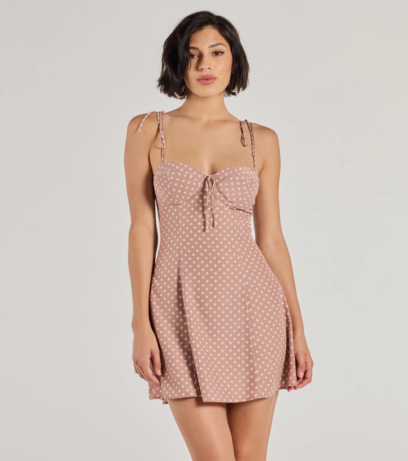 Ultimate Polka Dot Sweetheart Dress - Flattering A-Line Mini Dress