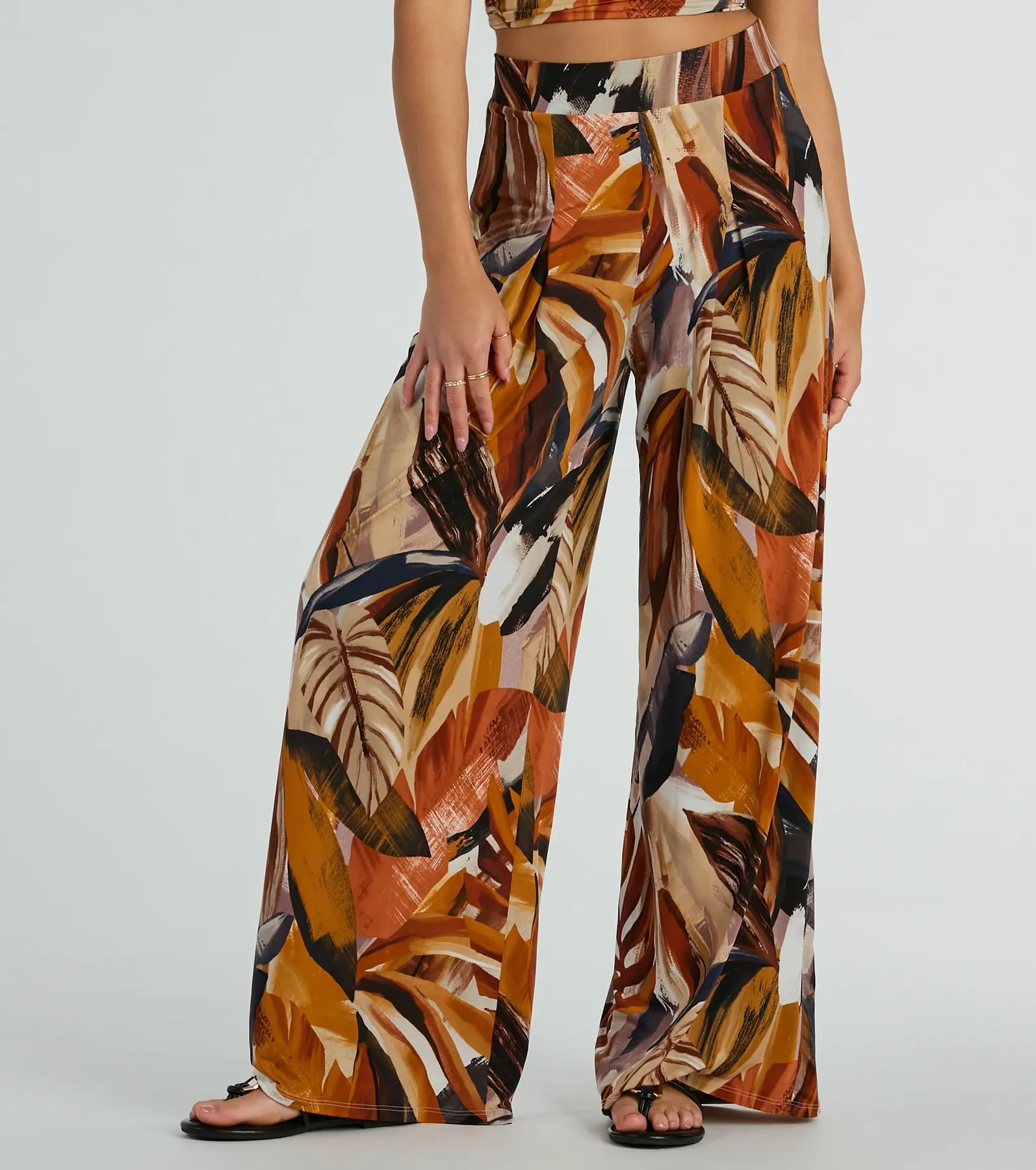 Ultimate Tropical Escape Wide-Leg Knit Pants