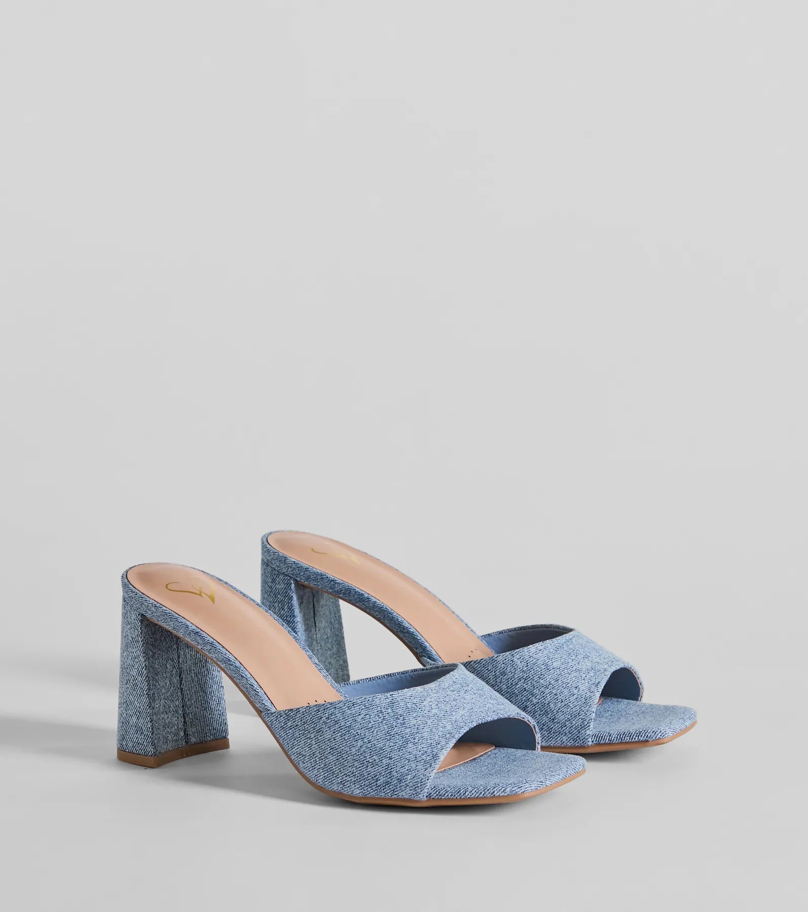 Premium Denim Diva Square Toe Block Heels - Ultimate Comfort & Style