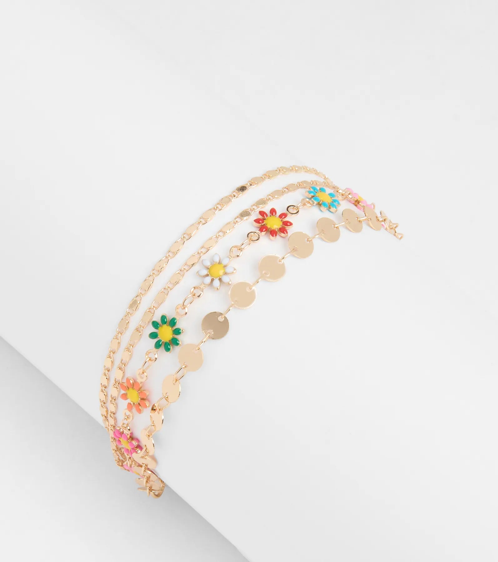 Premium Sweet Vibe Multi-Row Flower Chain Bracelet