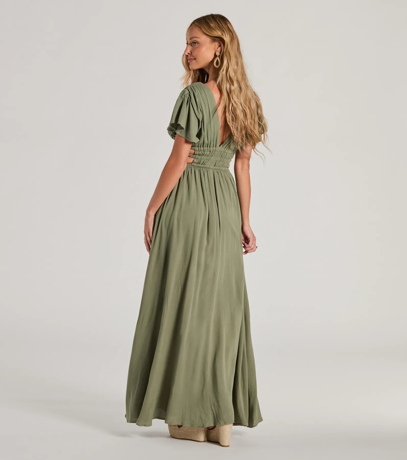 Ultimate Flutter Sleeve Cutout Maxi Dress for Every Occasion