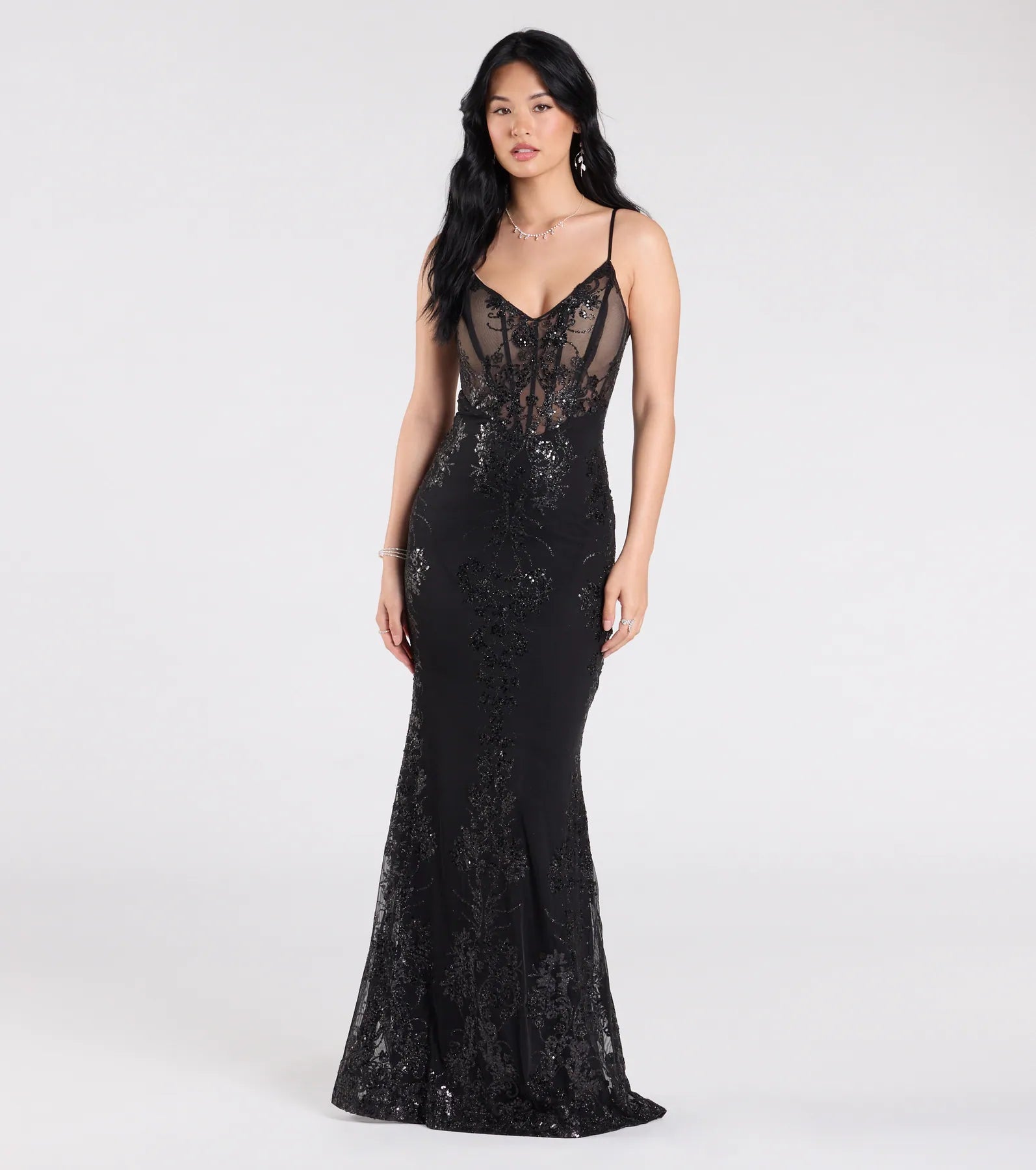 Ultimate Lindsay Glitter Mermaid Dress | Premium Formalwear