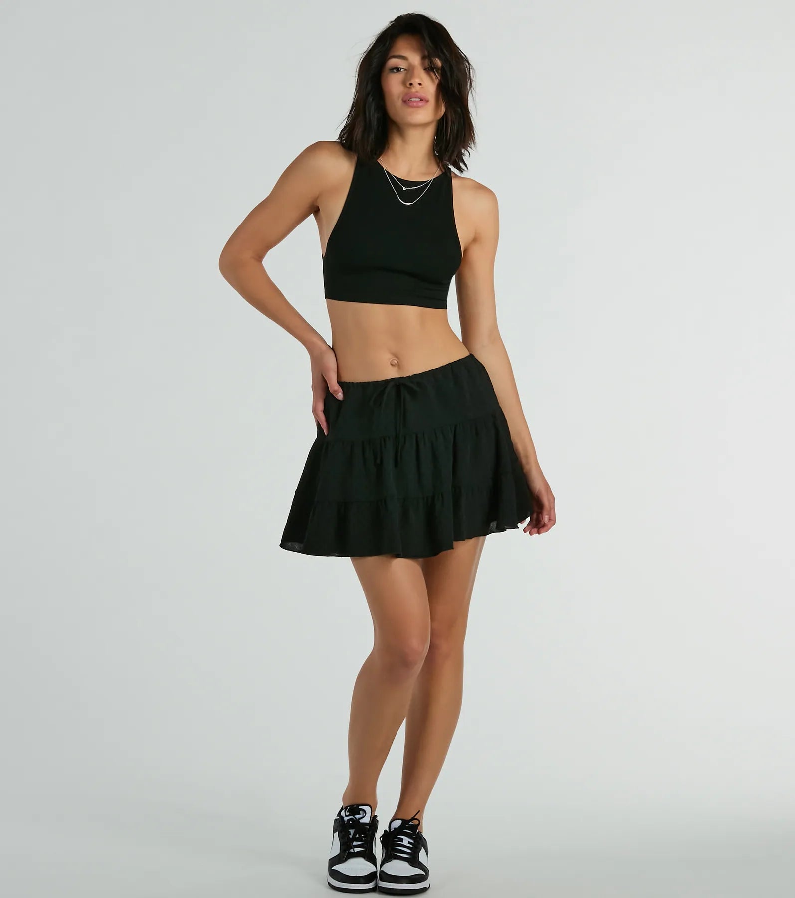 Ultimate Playful Distraction Low Rise Ruffled Mini Skirt