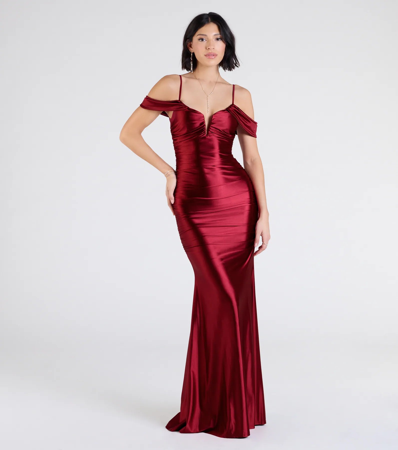 Premium Jelene Cold Shoulder Mermaid Formal Dress - Ultimate Elegance