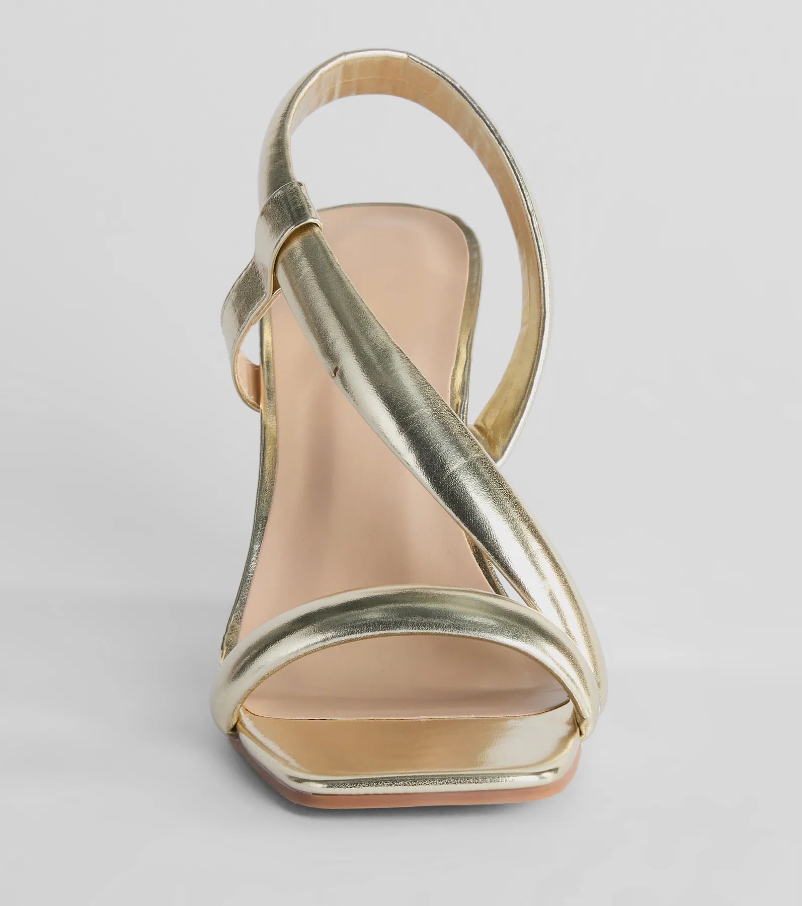 Premium Glam Metallic Wedge Sandals - Strappy Faux Leather