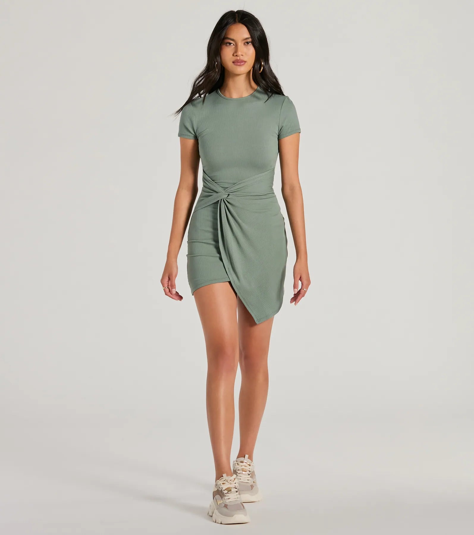 Ultimate Spirit Knot-Tie Mini Dress – Stylish & Comfortable