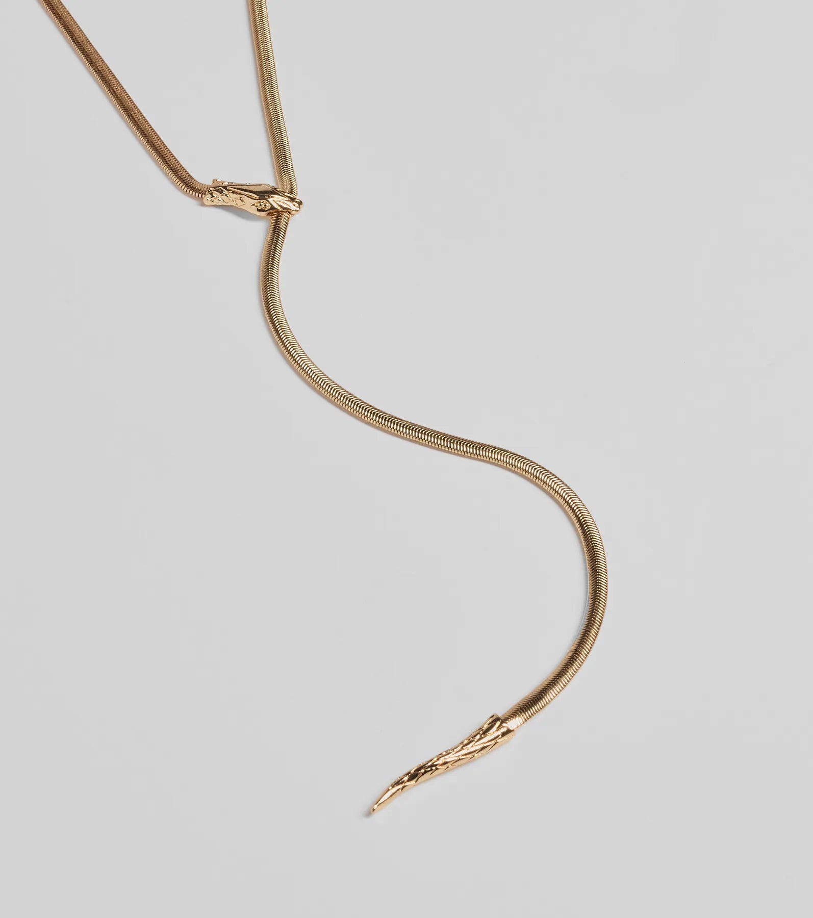 Premium Edgy Snake Chain Lariat Necklace - Ultimate Style Statement