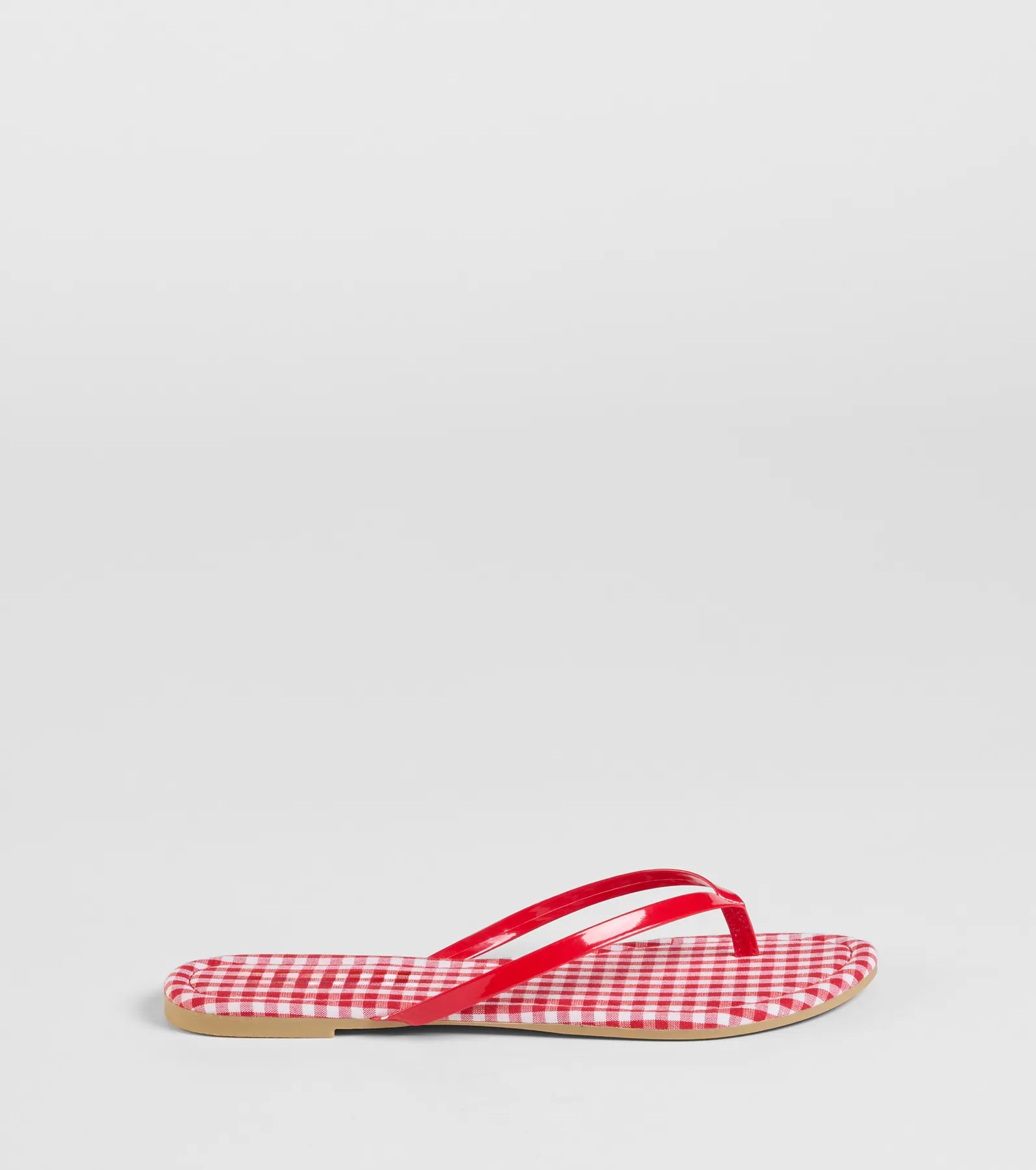 Ultimate Summer Staple: Cutie Vibe Gingham Print Thong Sandals