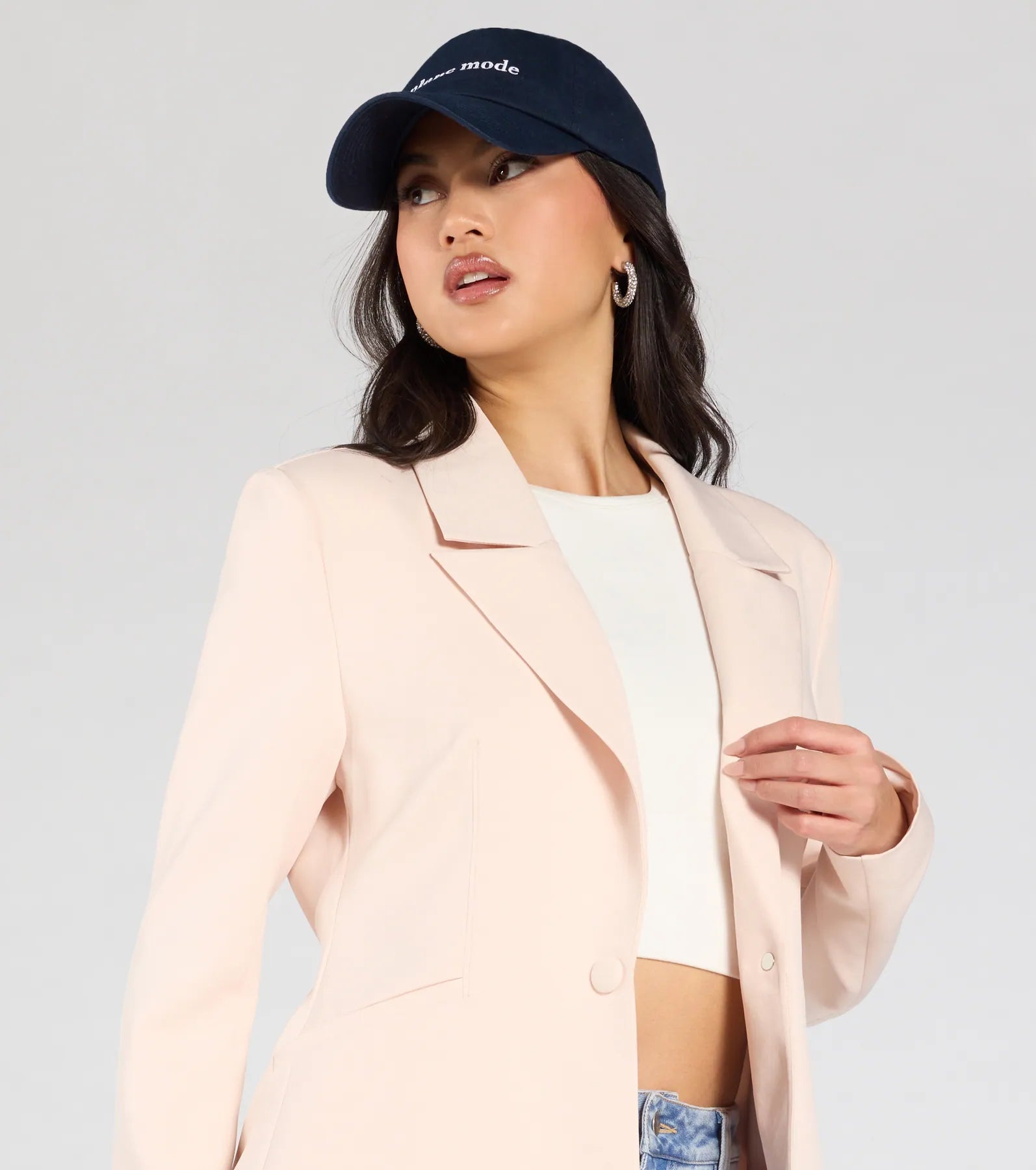 Premium Always On Time Collared Blazer - Ultimate 90s Style