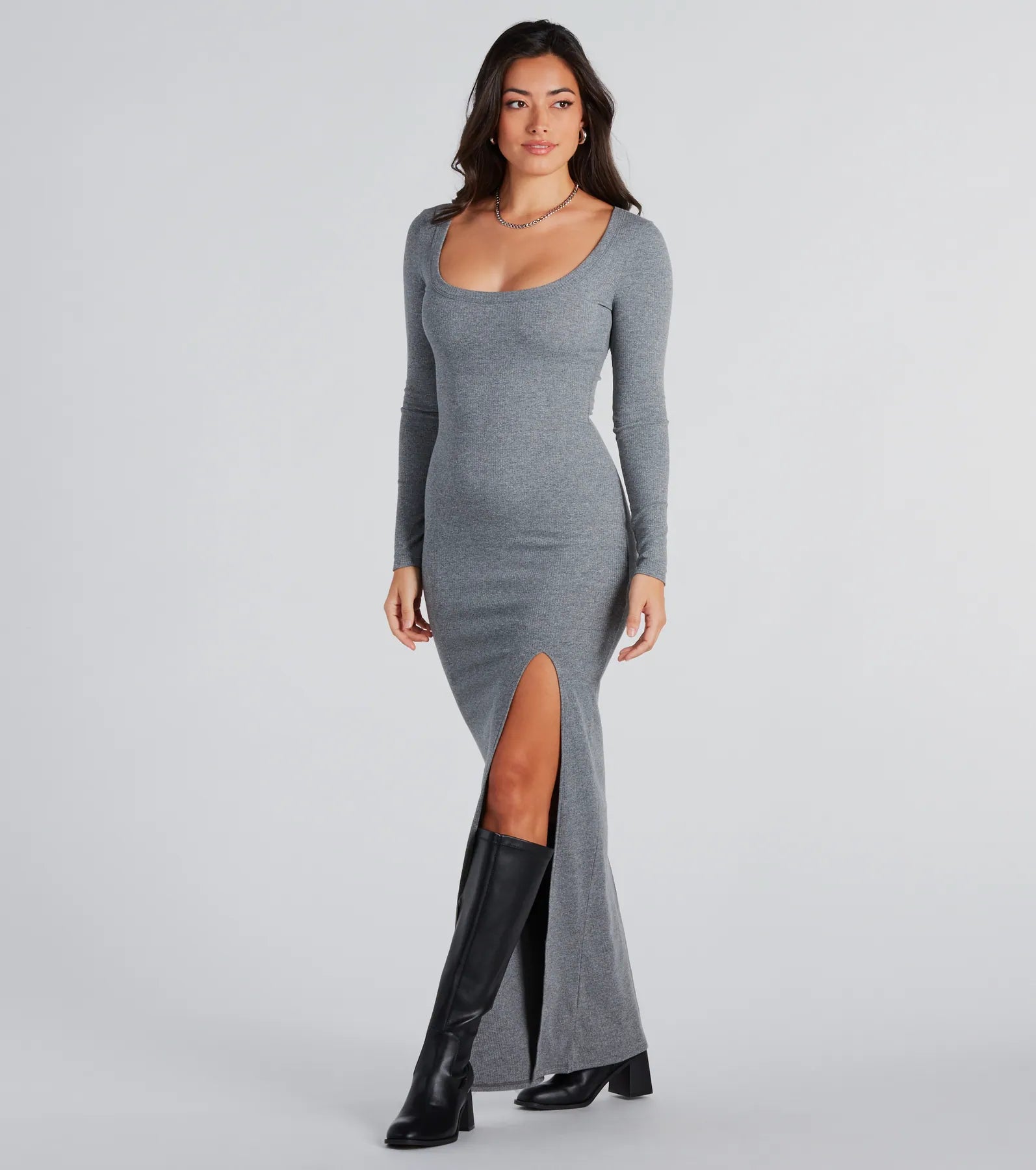 Ultimate Elevated Vibes Ribbed Knit Maxi Dress