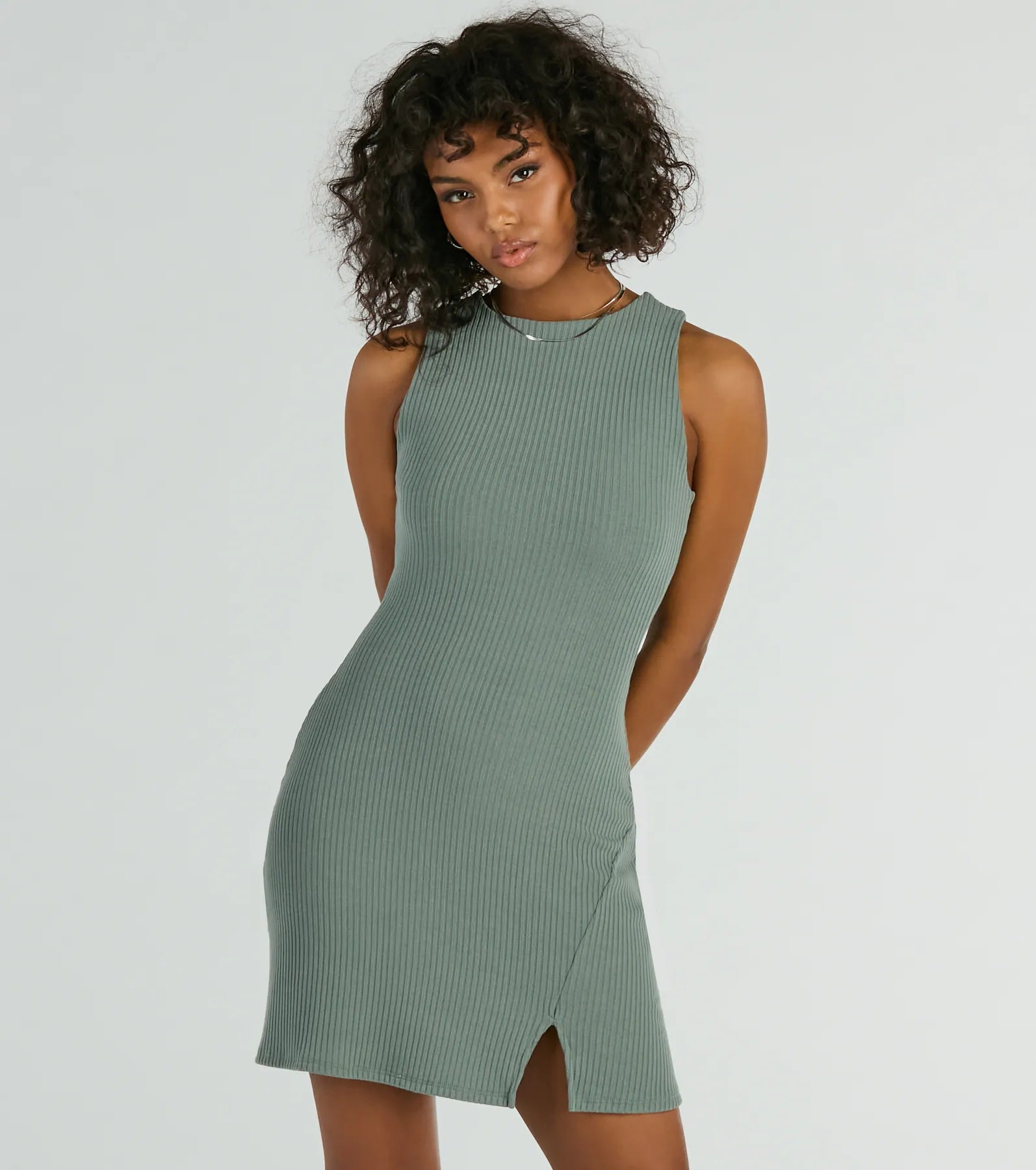 Ultimate Ribbed Knit A-Line Mini Dress - Everyday Staple