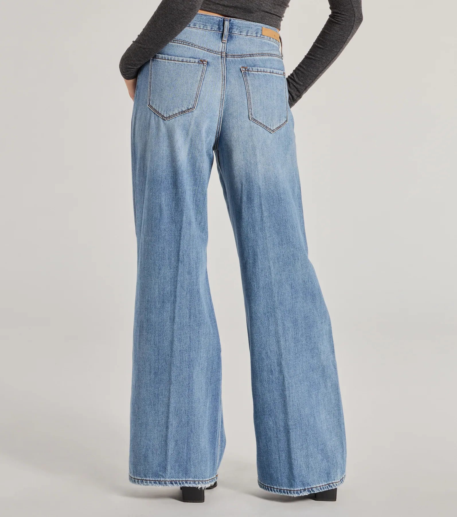 Ultimate Edgy Allure Wide-Leg Distressed Denim Jeans