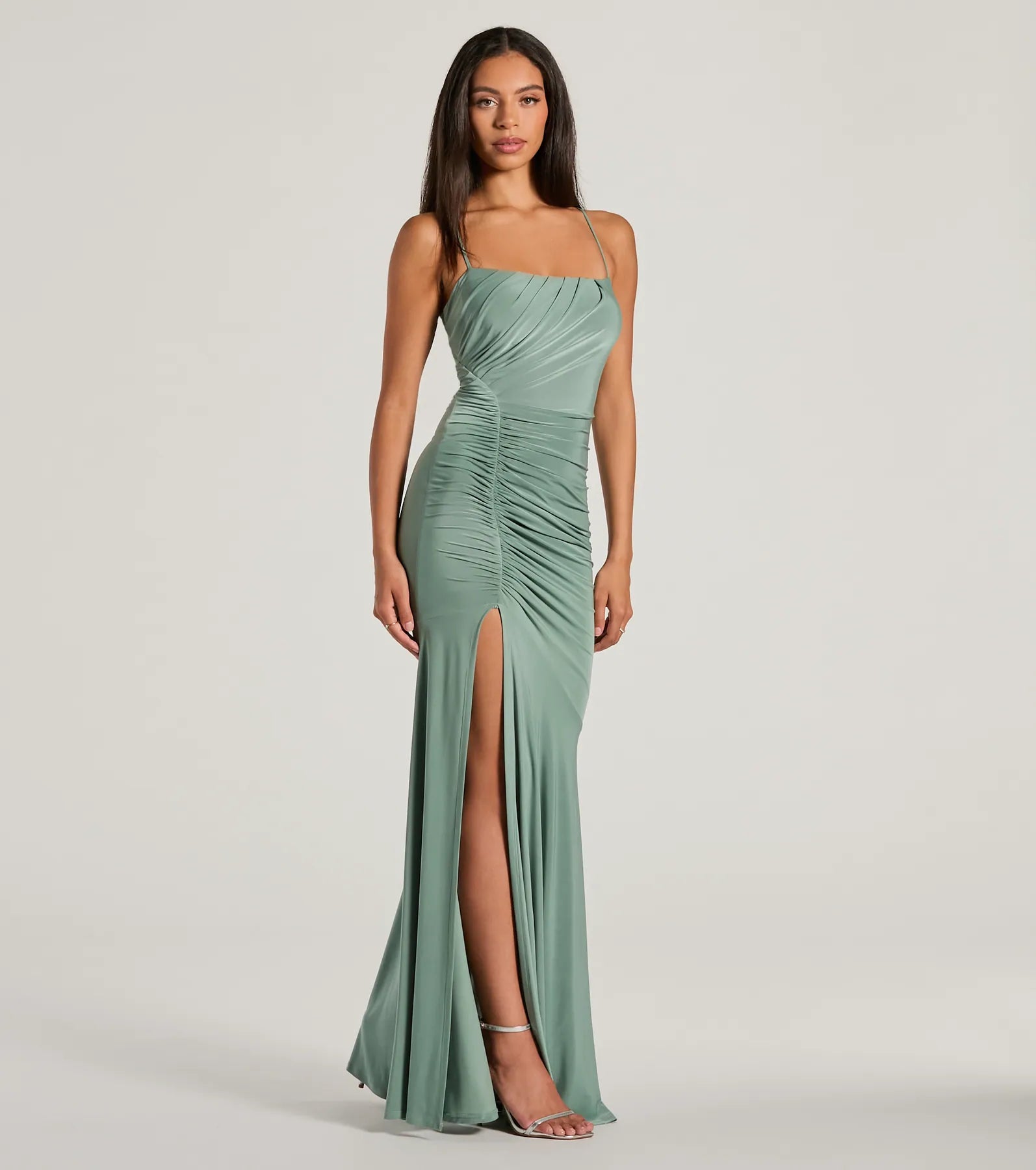 Candace Premium Lace-Up Mermaid Evening Gown