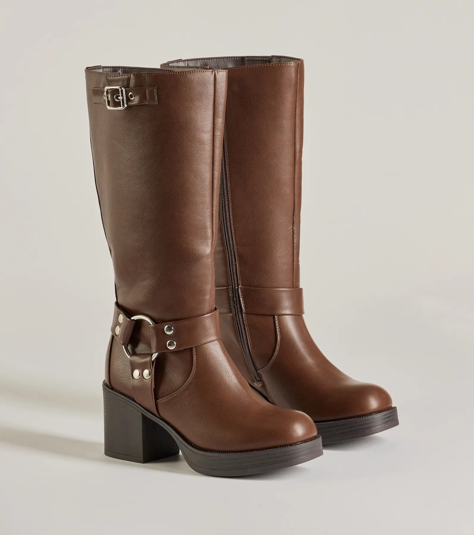 Ultimate Chic Edge Moto Boots - Under-The-Knee Platform Style