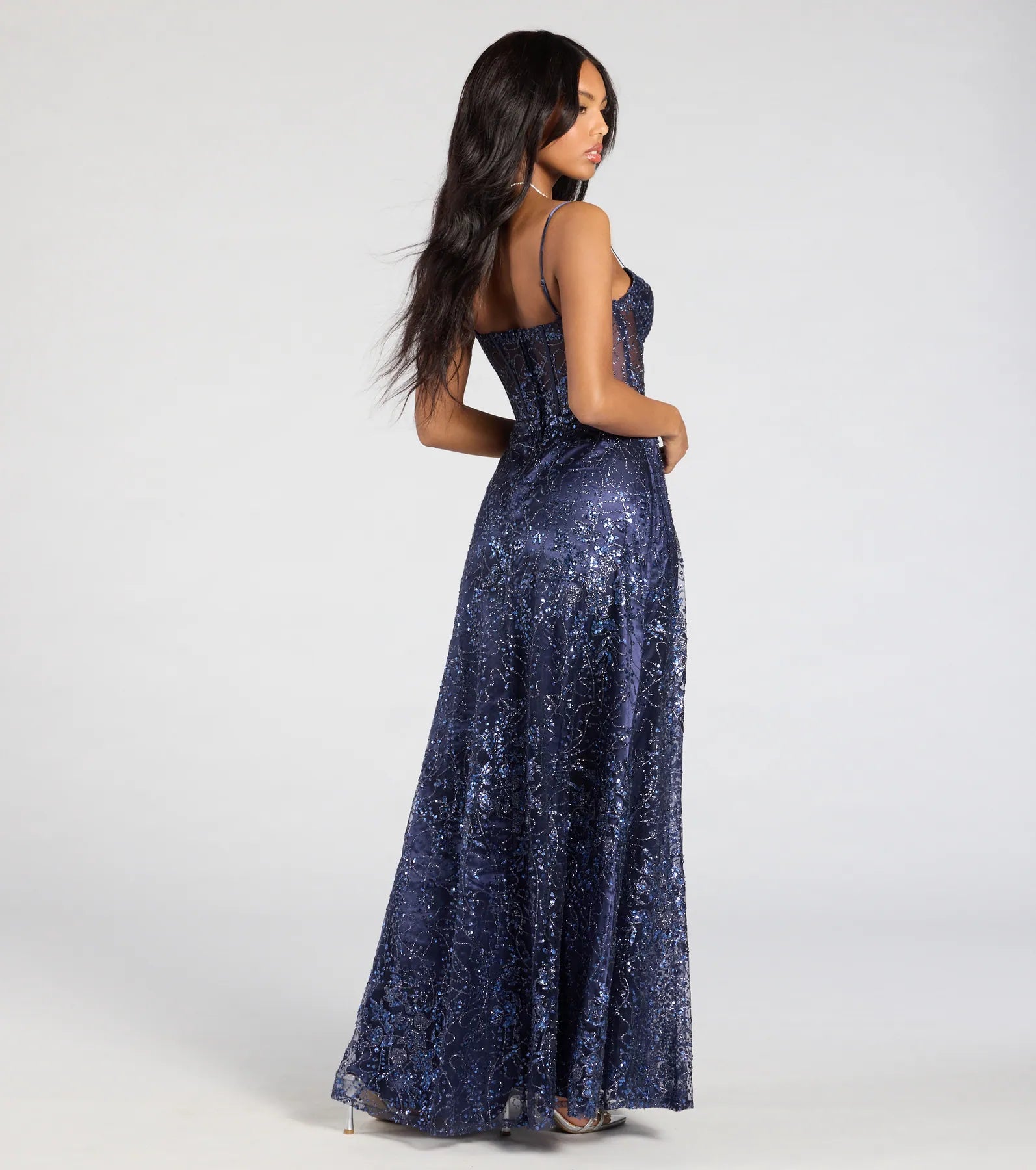 Ultimate Glamour: Lauren Sweetheart A-Line Sequin Dress