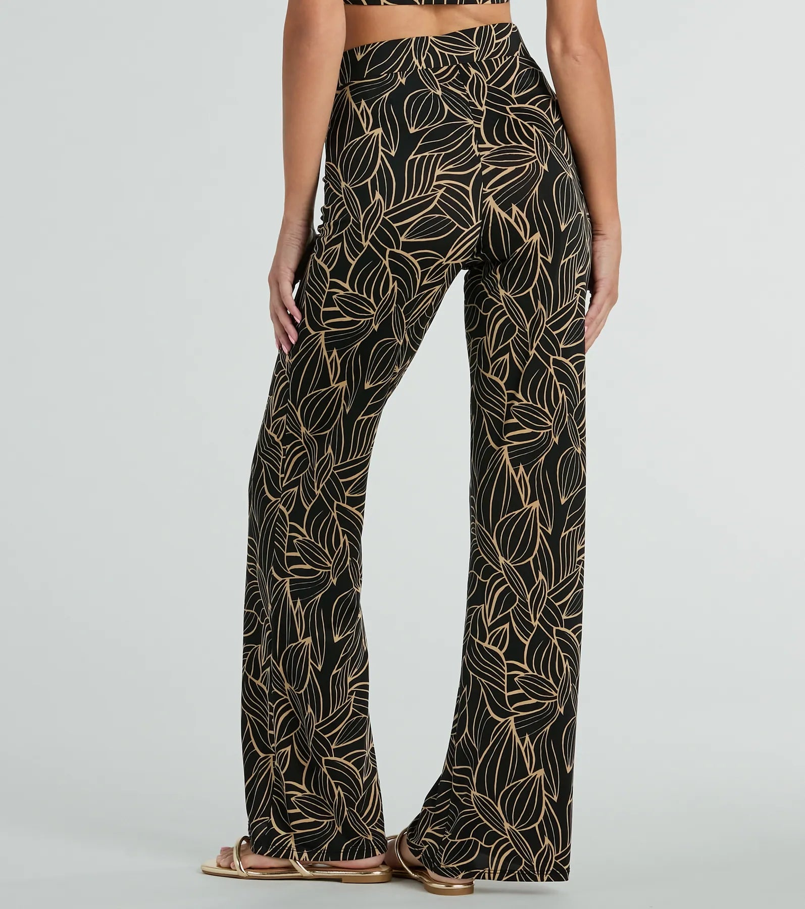 Premium Island Sun Tropical High-Rise Palazzo Pants