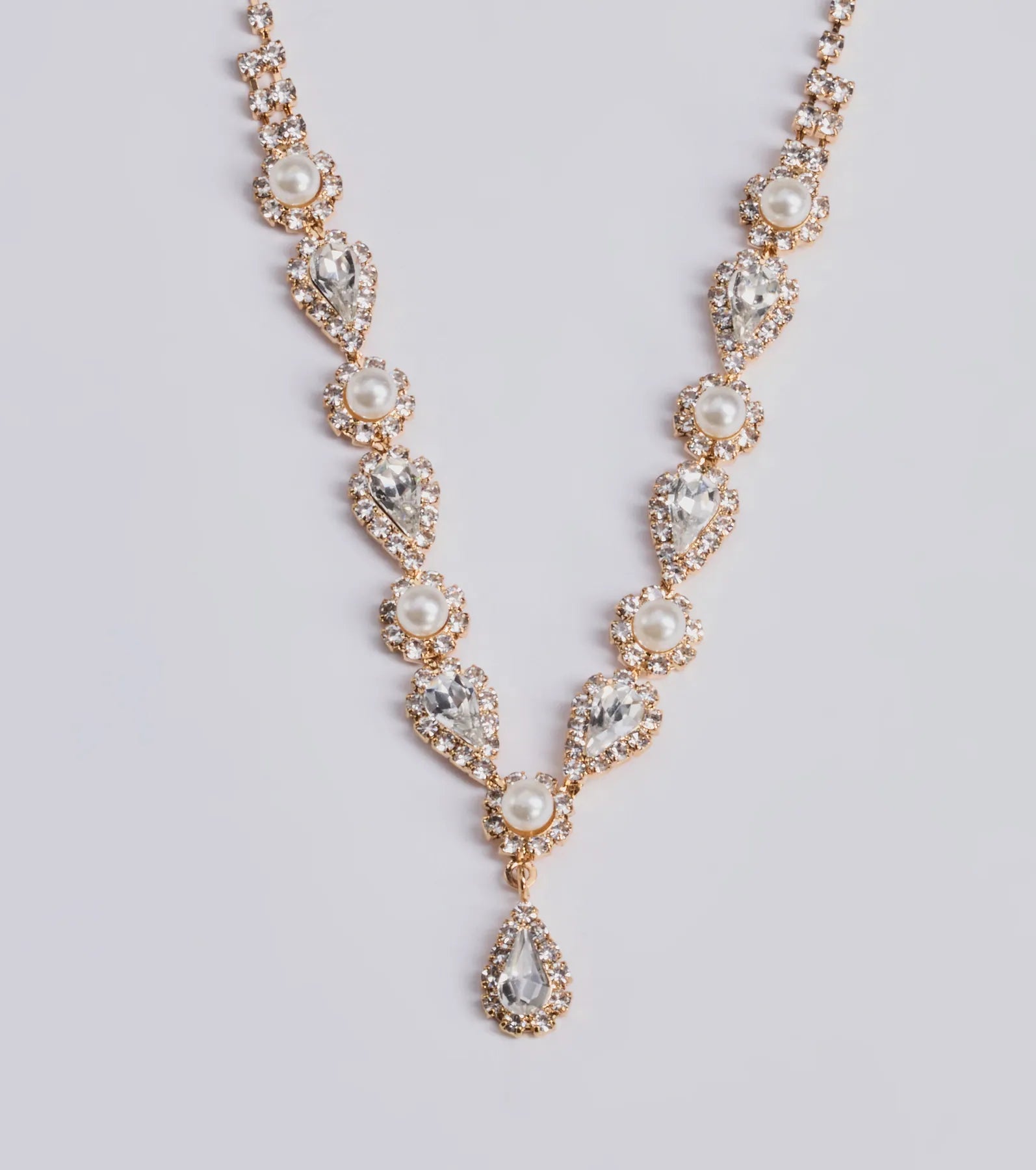 Premium Luxe Elegance Rhinestone & Pearl Jewelry Set