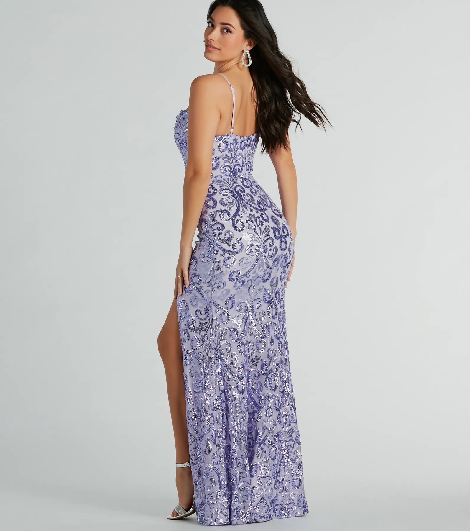 Elegant Tori Sequin Mermaid Gown for Special Occasions