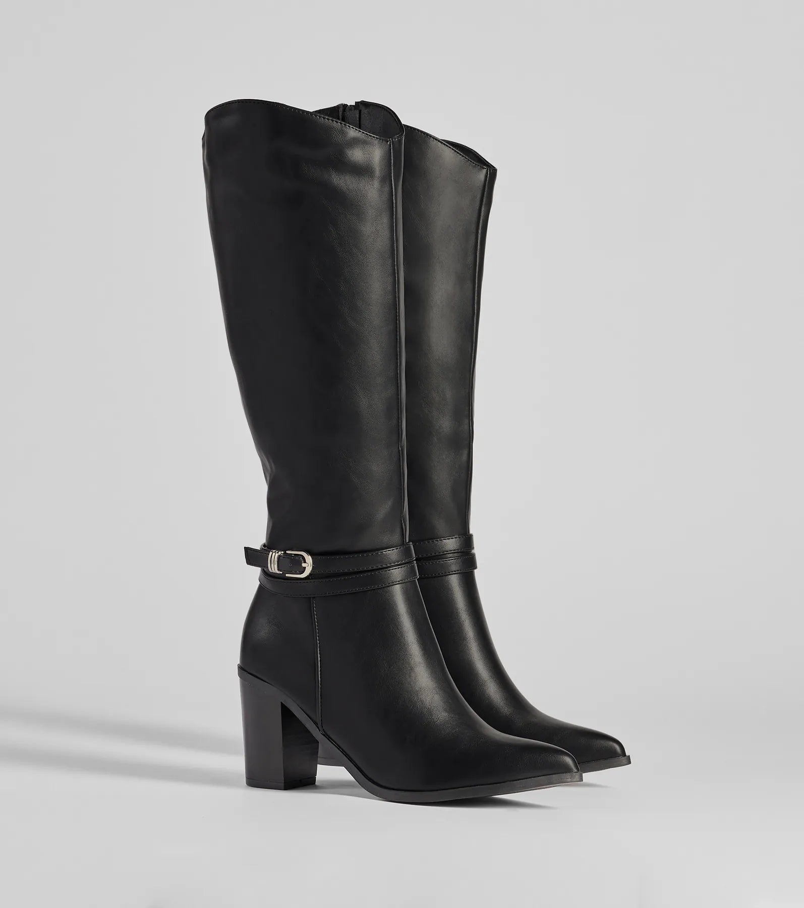 Premium Under-The-Knee Faux Leather Boots - Strut in Style