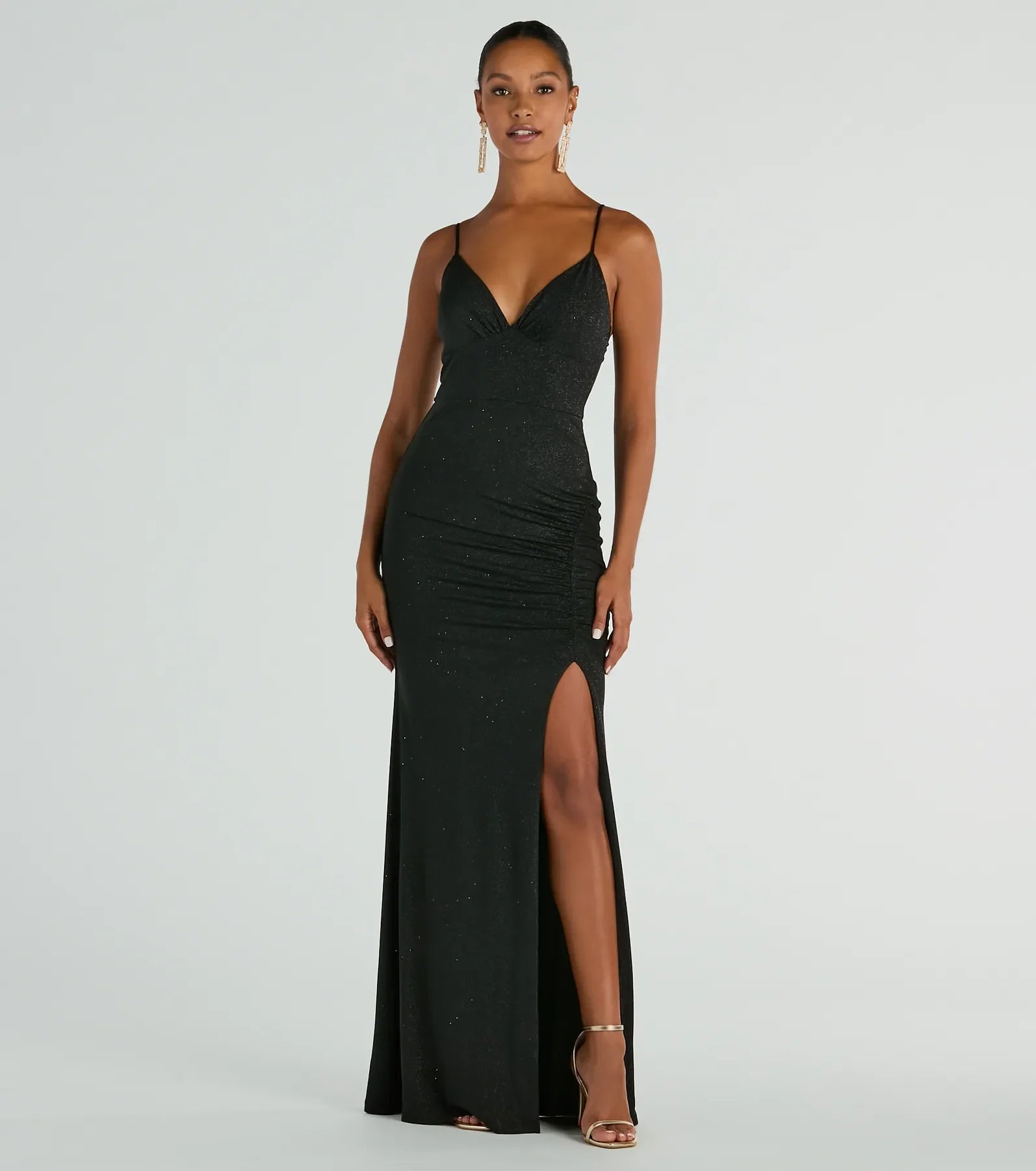 Premium Melinda Glitter Mermaid Evening Gown