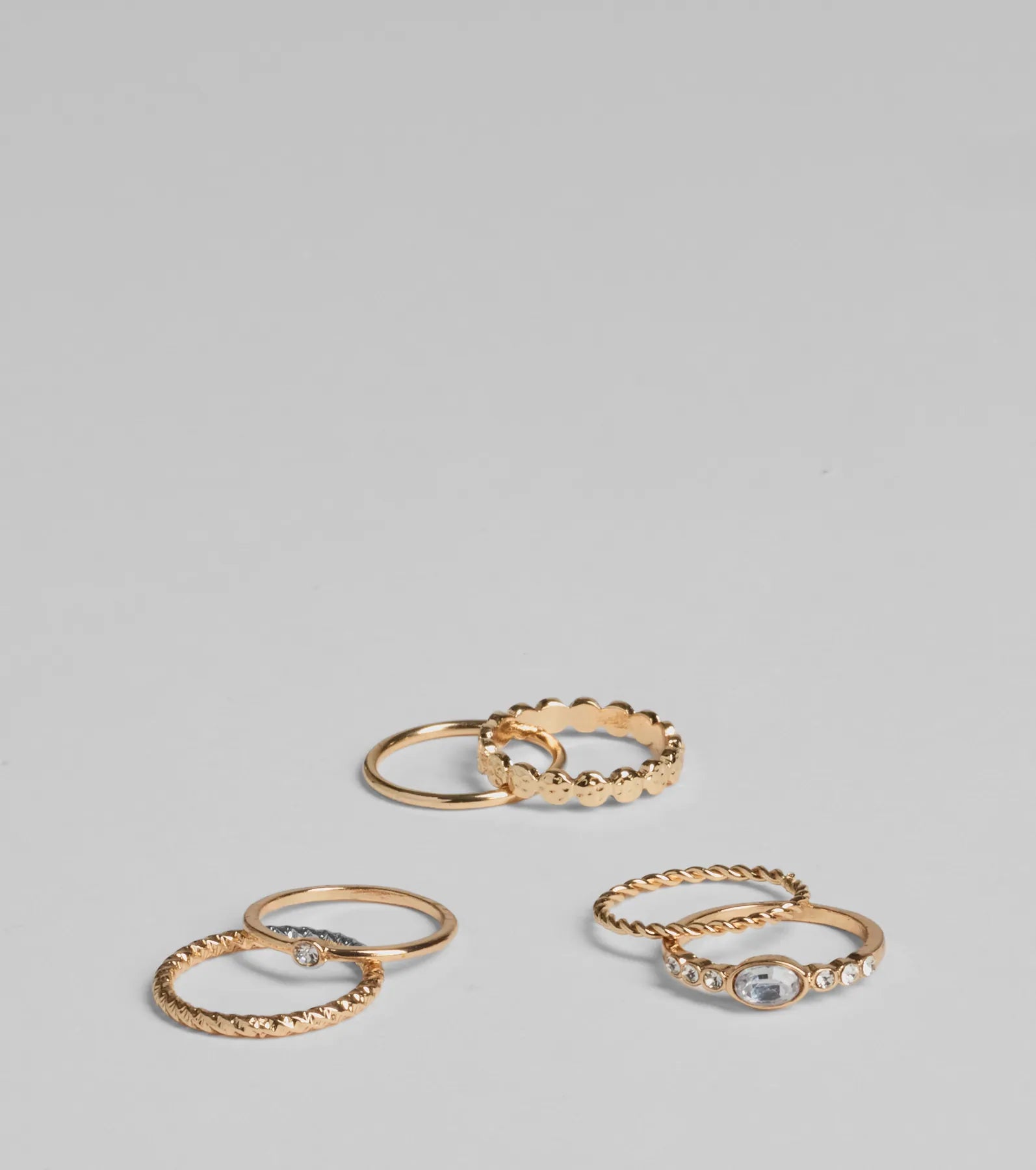 Ultimate Sparkle Stackable Ring Set - 6-Pack