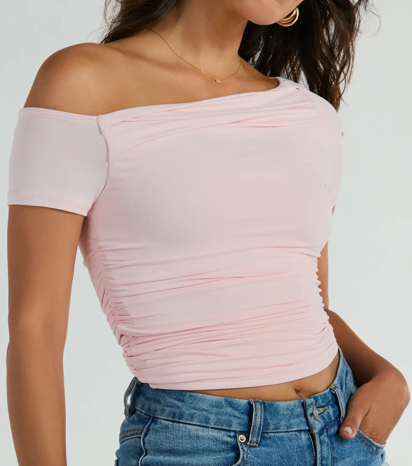 Ultimate Flawless Fit Off-The-Shoulder Knit Top