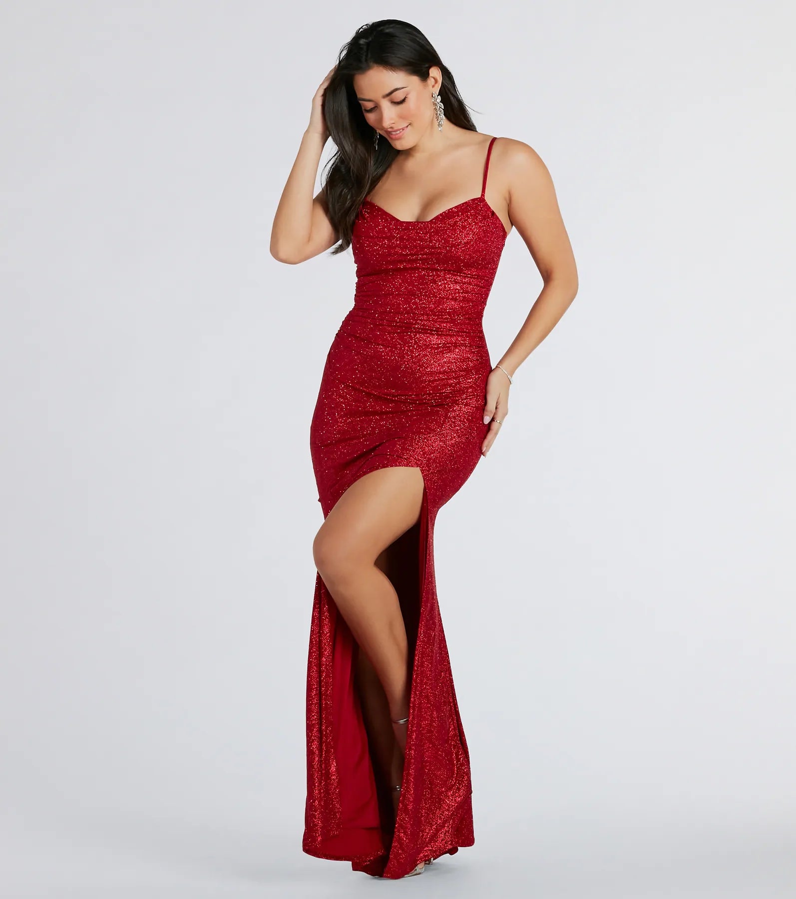 Premium Ashelyn Glitter Mermaid Evening Gown