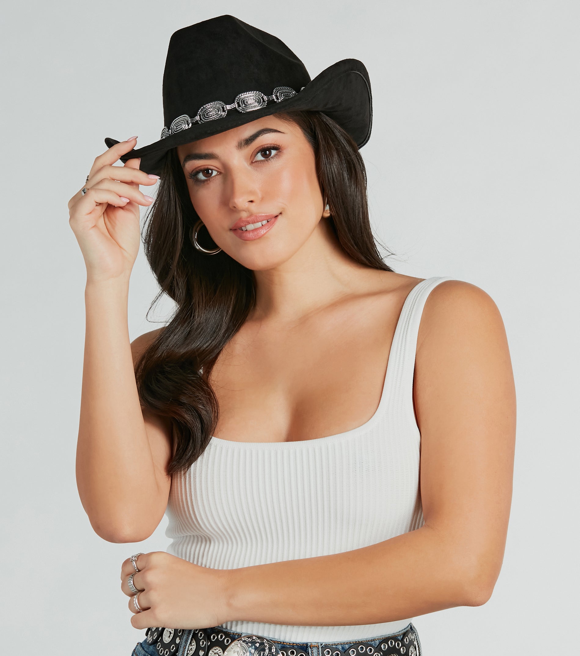 Ultimate Western Chic Chain Accent Cowboy Hat