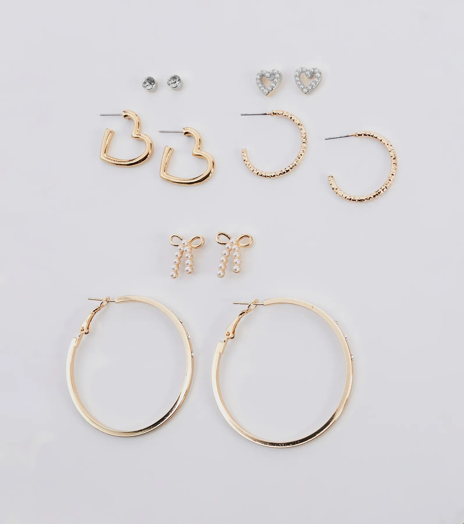 Ultimate Glam Energy Stud & Hoop Earrings Set - Premium Jewelry Collection