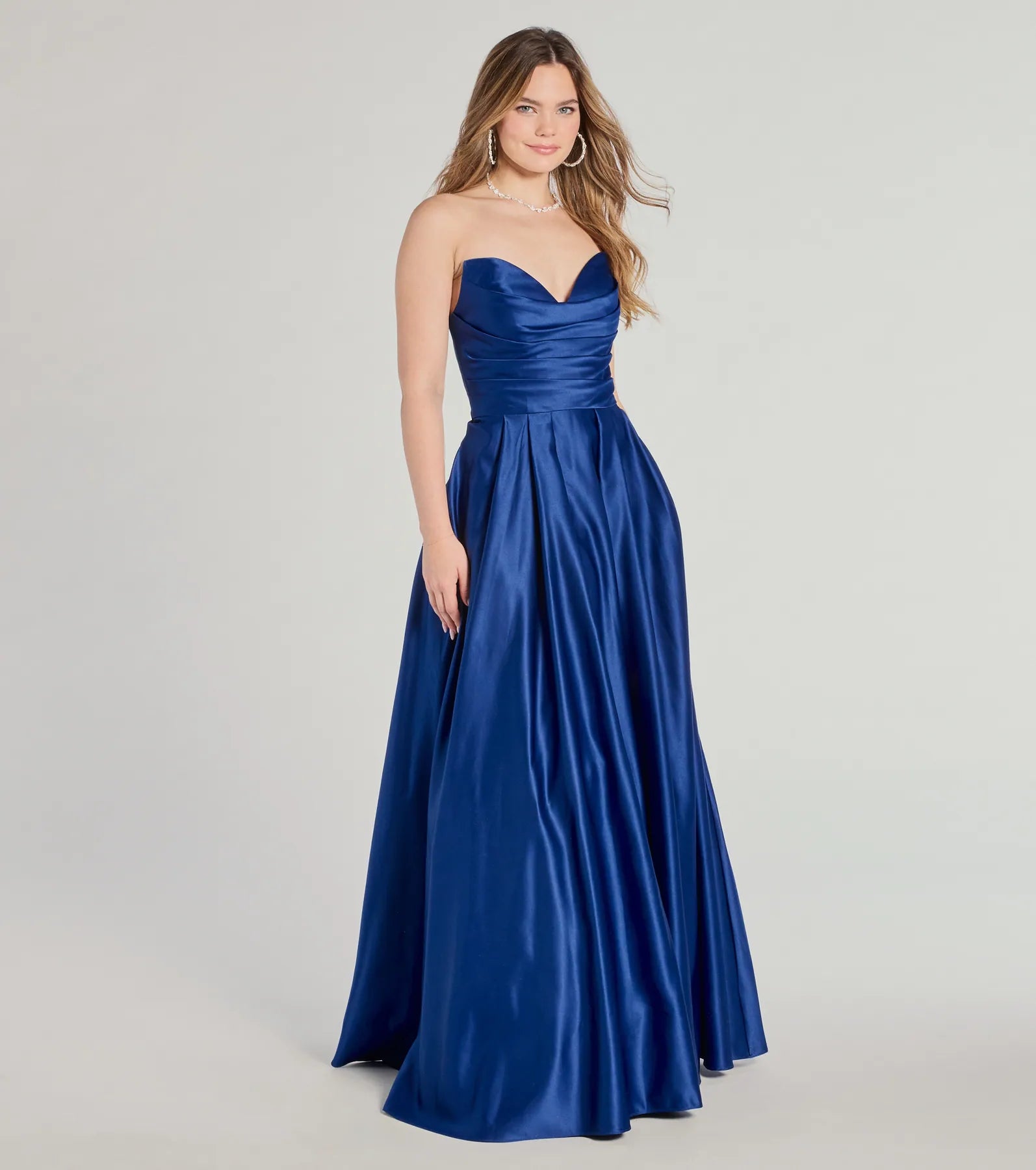 Ultimate Elegance: Ruth Strapless Sweetheart A-Line Satin Ball Gown