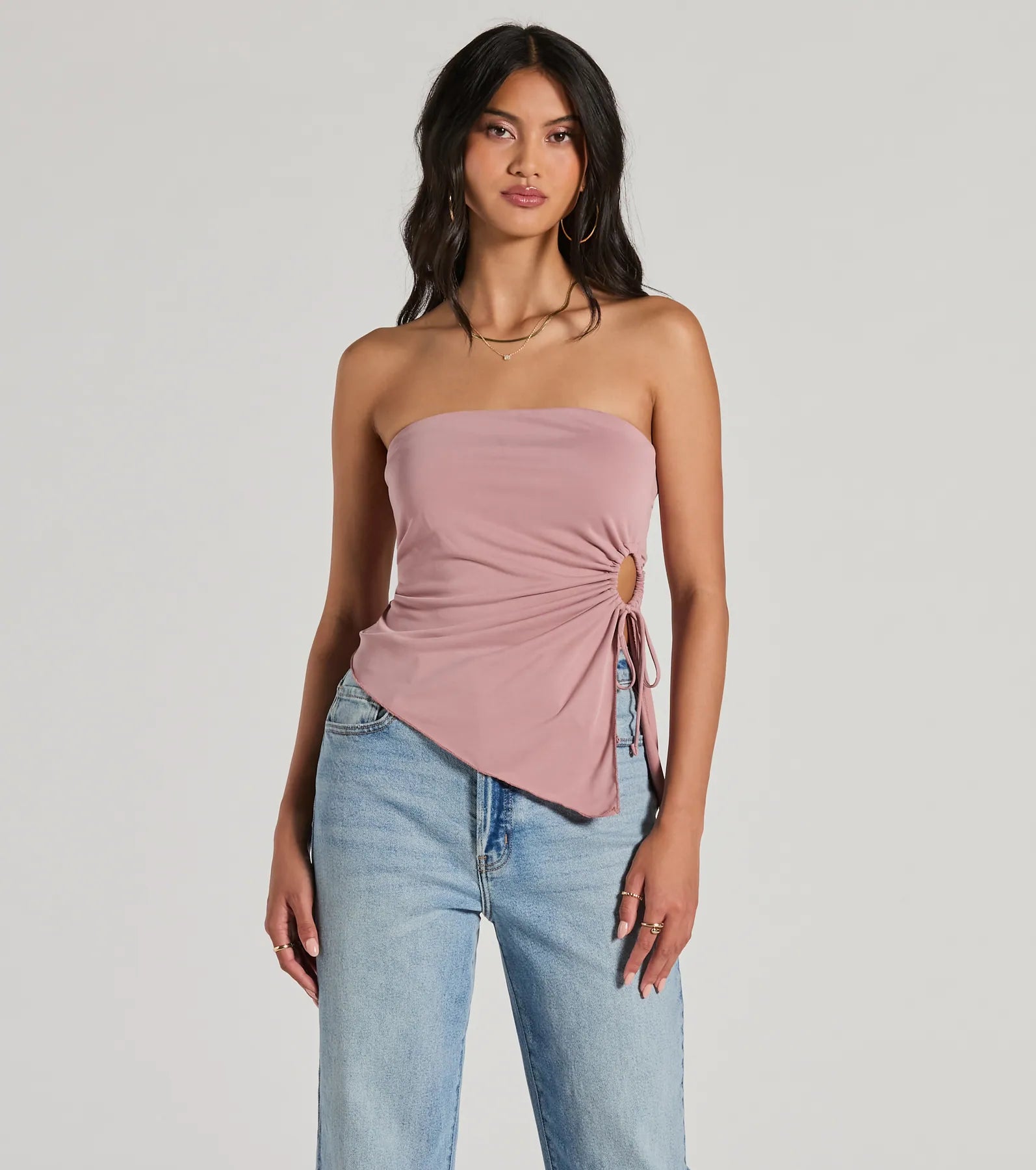 Ultimate Chic Strapless Cut Out Tube Crop Top