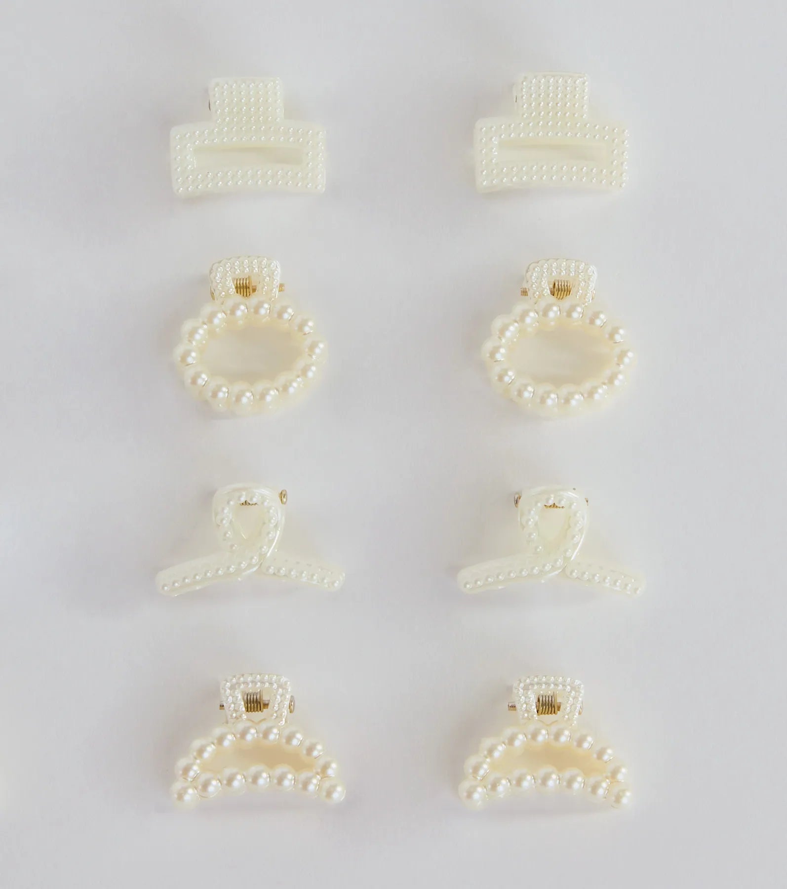 Ultimate Elegance Faux Pearl Hair Clip 8-Piece Set
