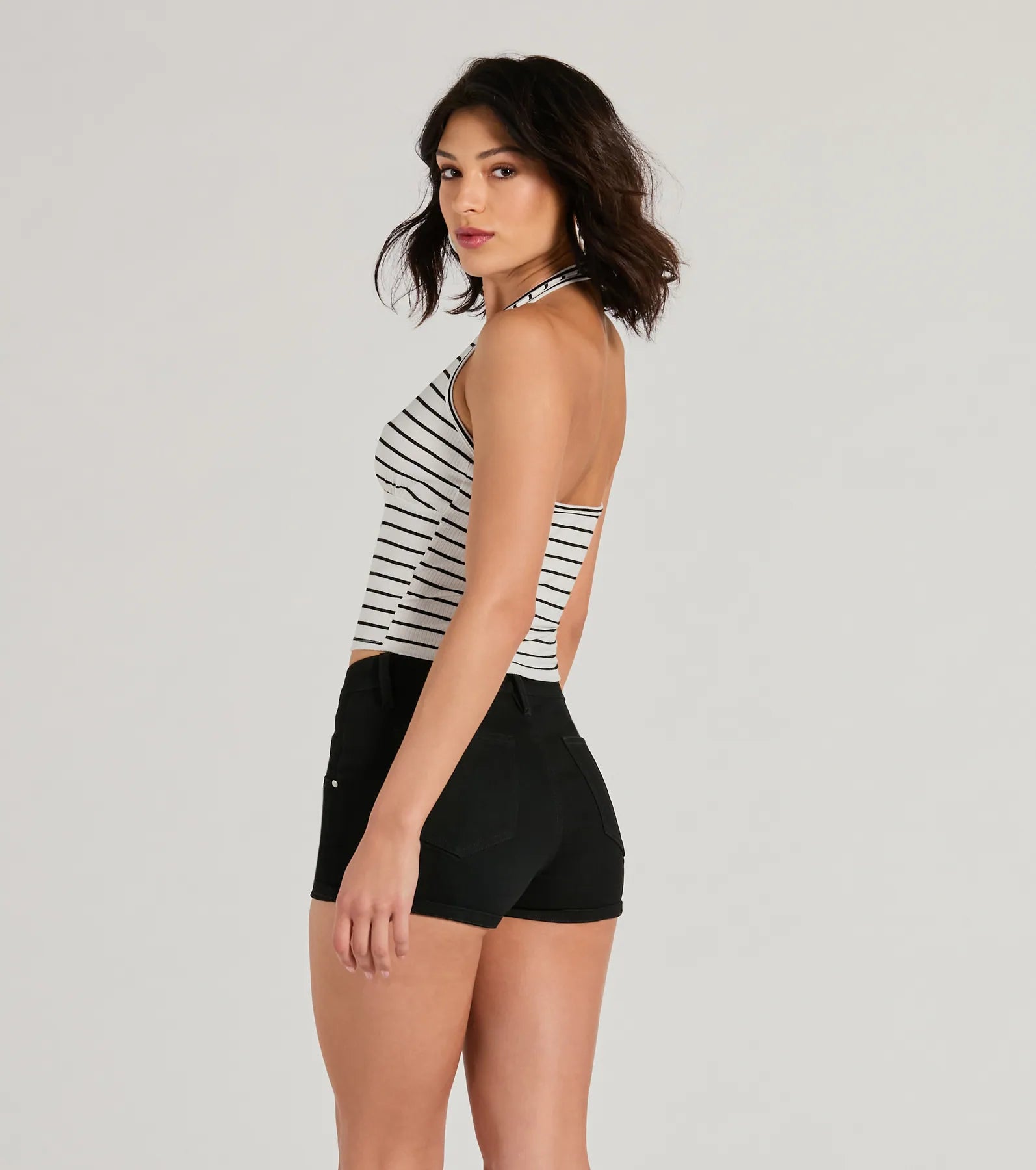 Ultimate Weekend Essential: Striped Knit Halter Crop Top