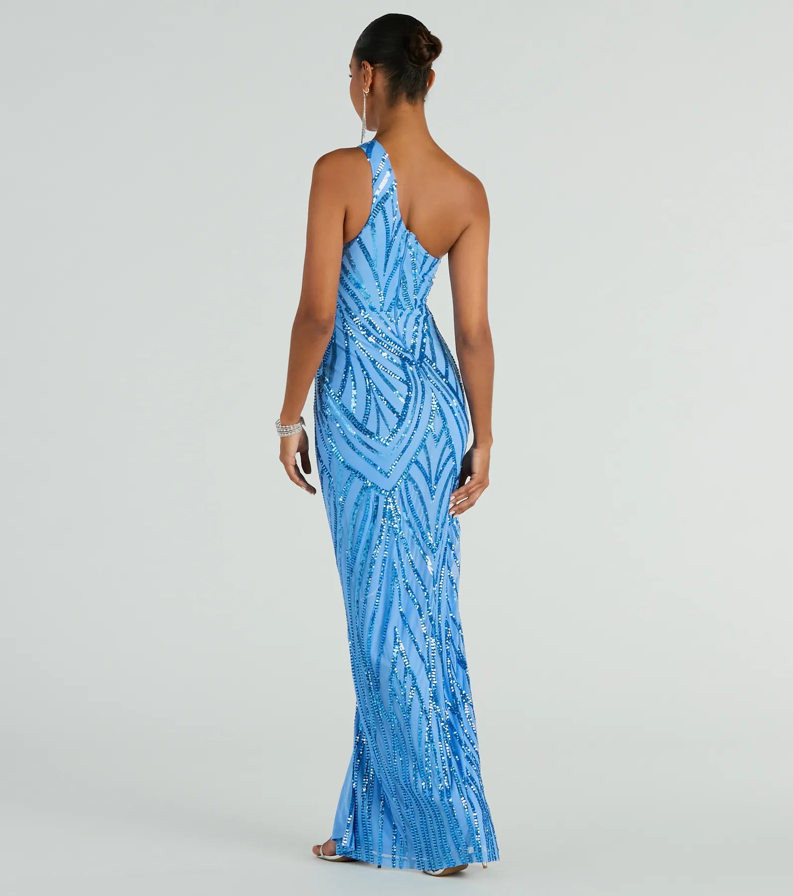 Premium Stacey One-Shoulder Sequin Dress – Ultimate Formal Elegance