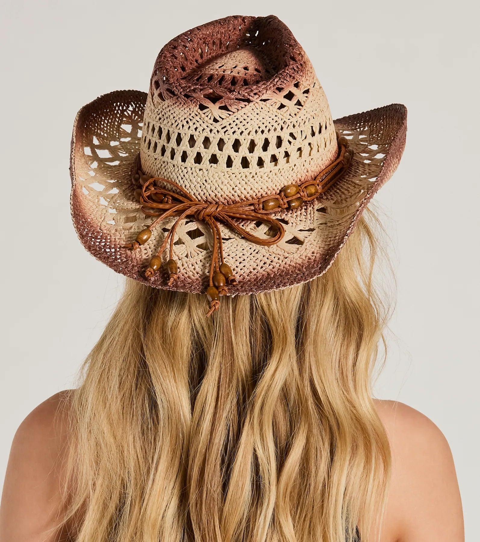 Premium Boho Chic Beaded Straw Cowboy Hat