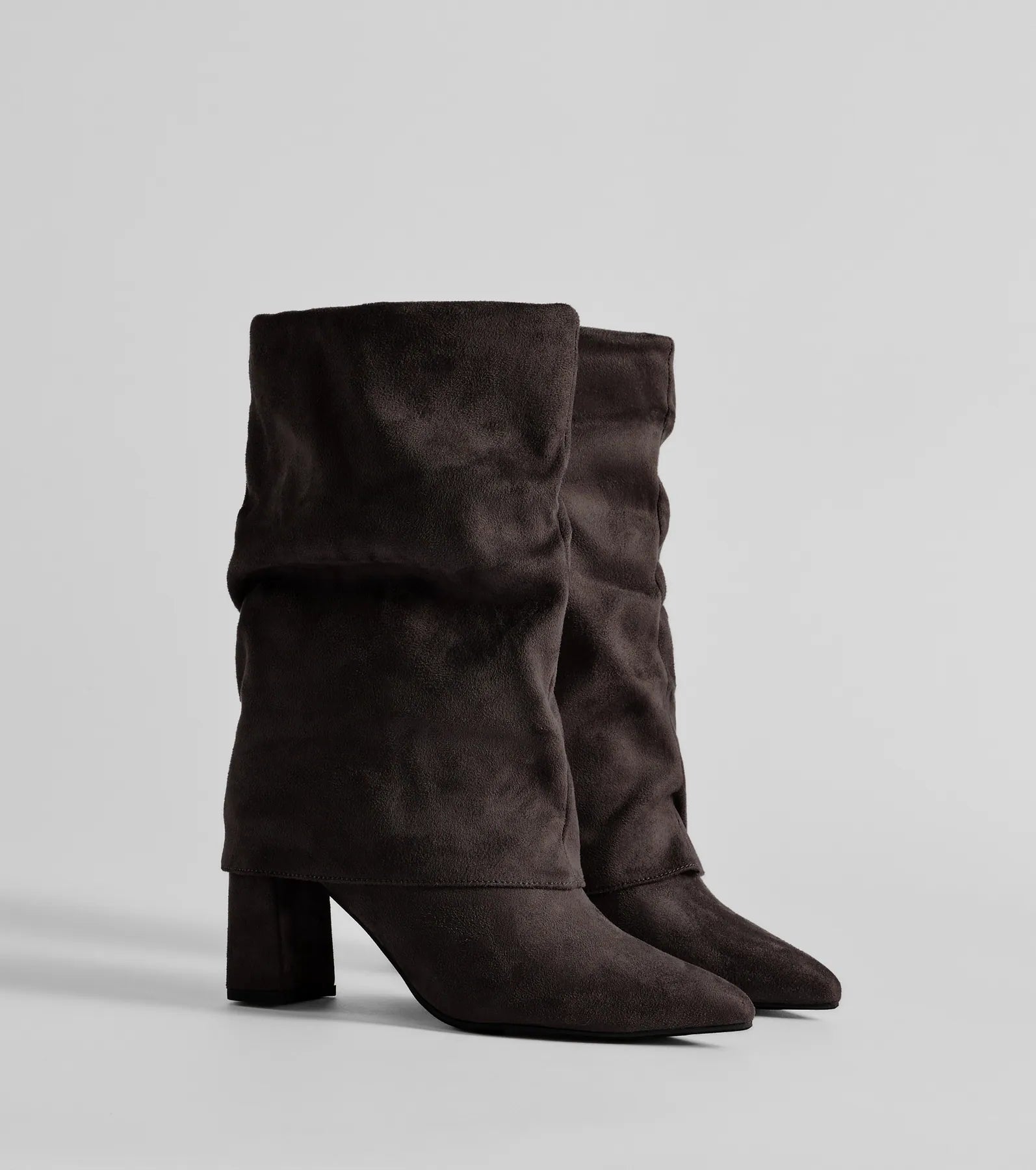 Premium Faux Suede Fold-Over Mid-Calf Boots - Ultimate Style Upgrade