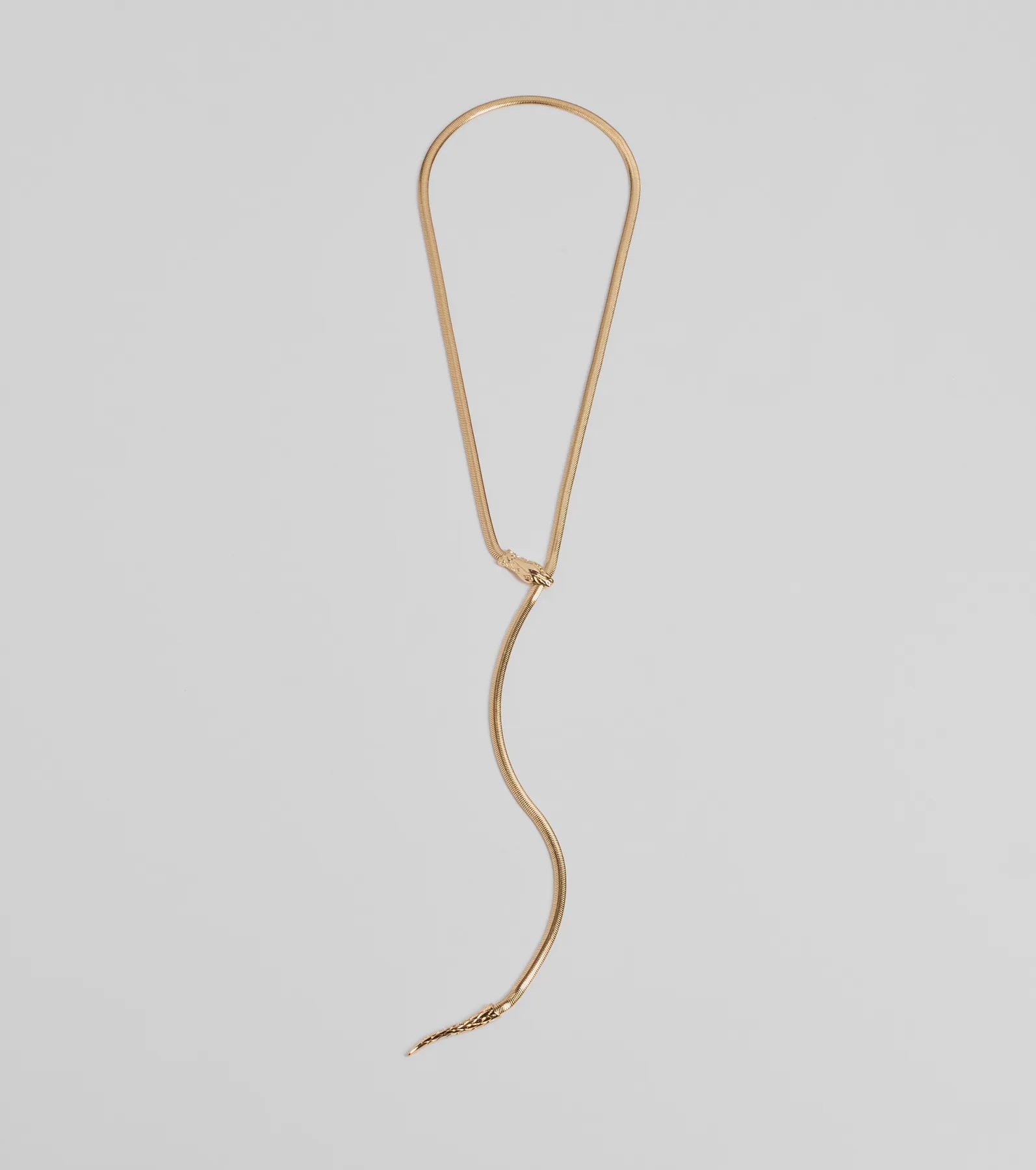 Premium Edgy Snake Chain Lariat Necklace - Ultimate Style Statement