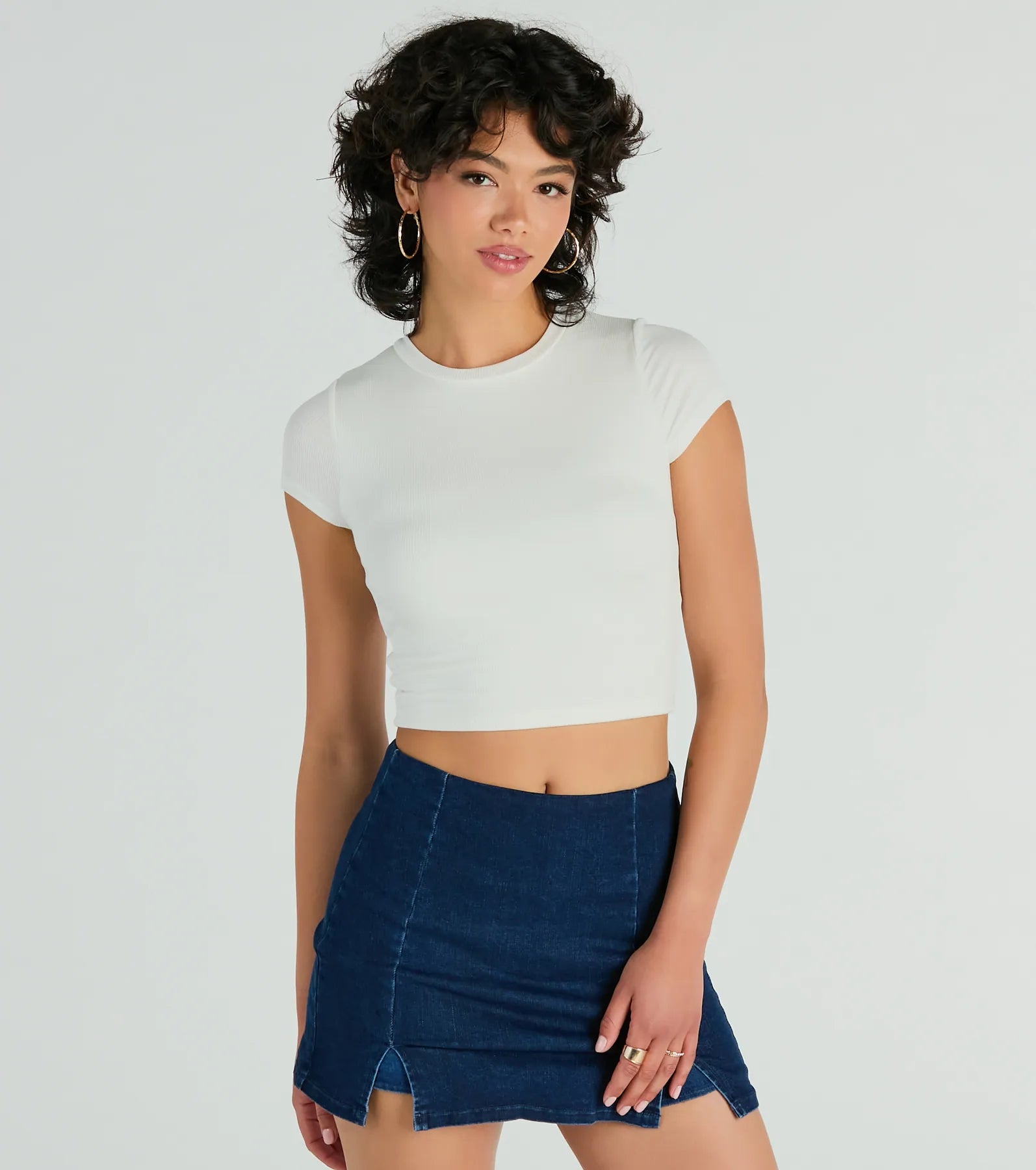 Premium Ribbed Knit Crop Top - Effortless Style