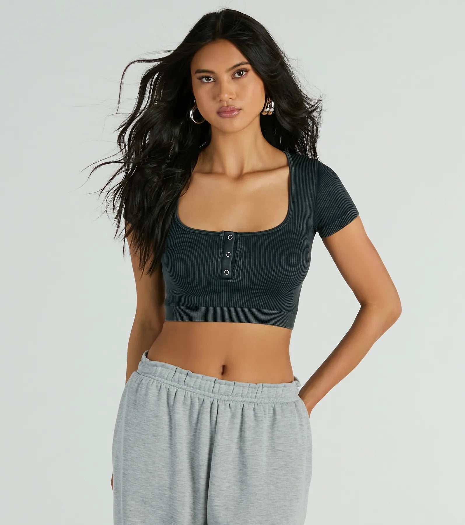 Ultimate Muse Rib Knit Crop Top - Premium Style Upgrade