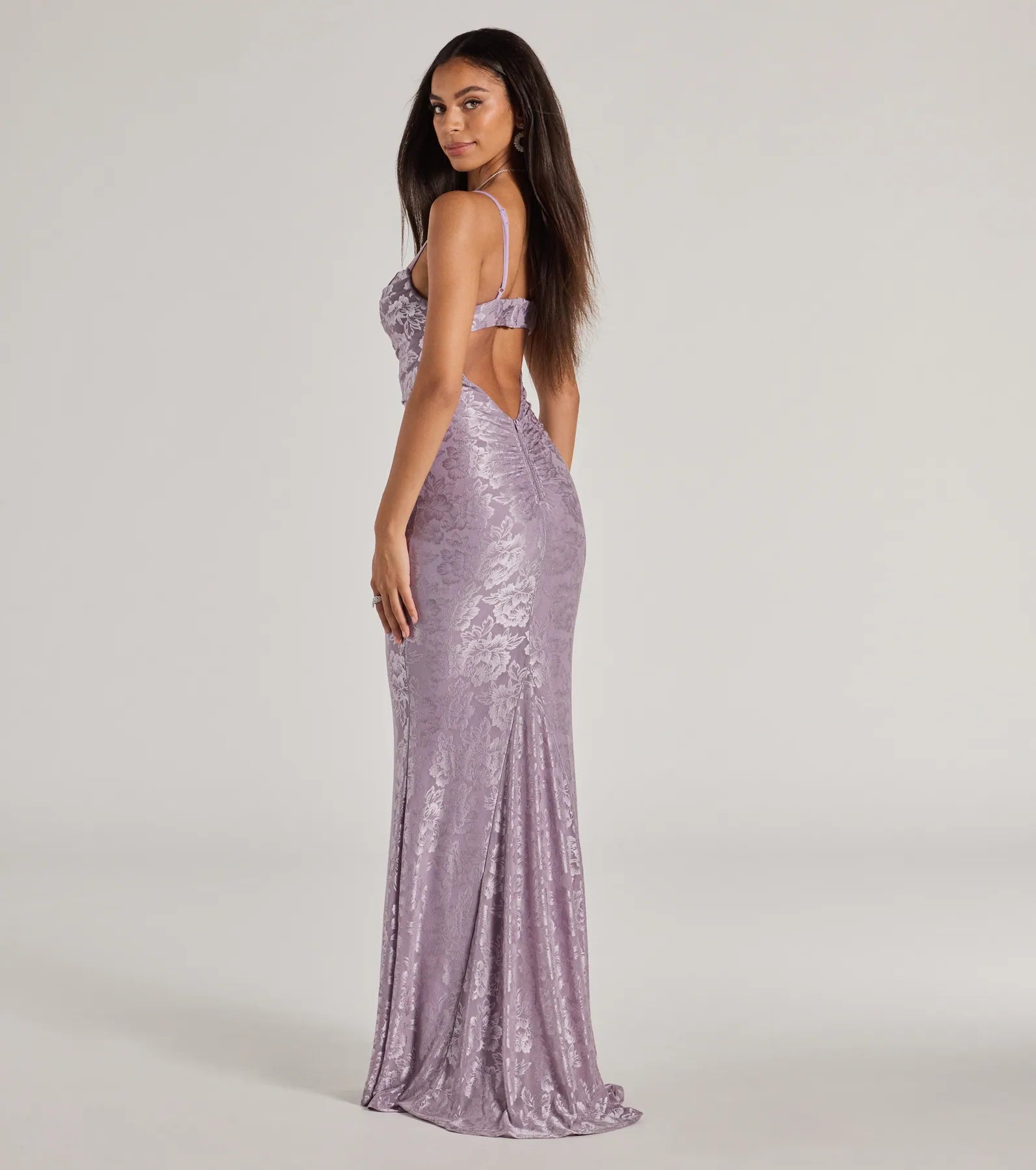 Premium Haisley Floral Lace Mermaid Evening Dress