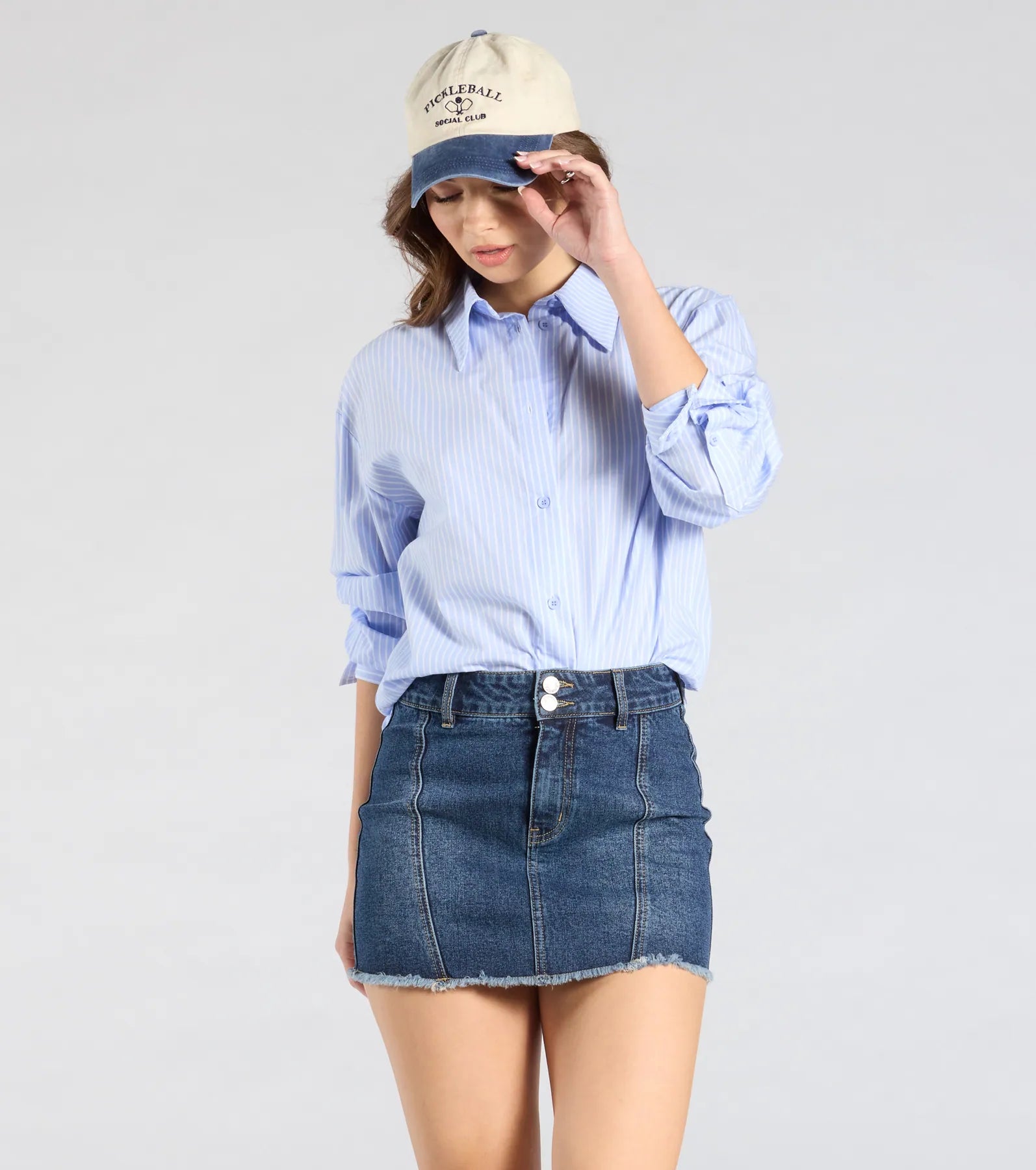 Ultimate Vintage-Inspired Mid-Rise Denim Mini Skirt