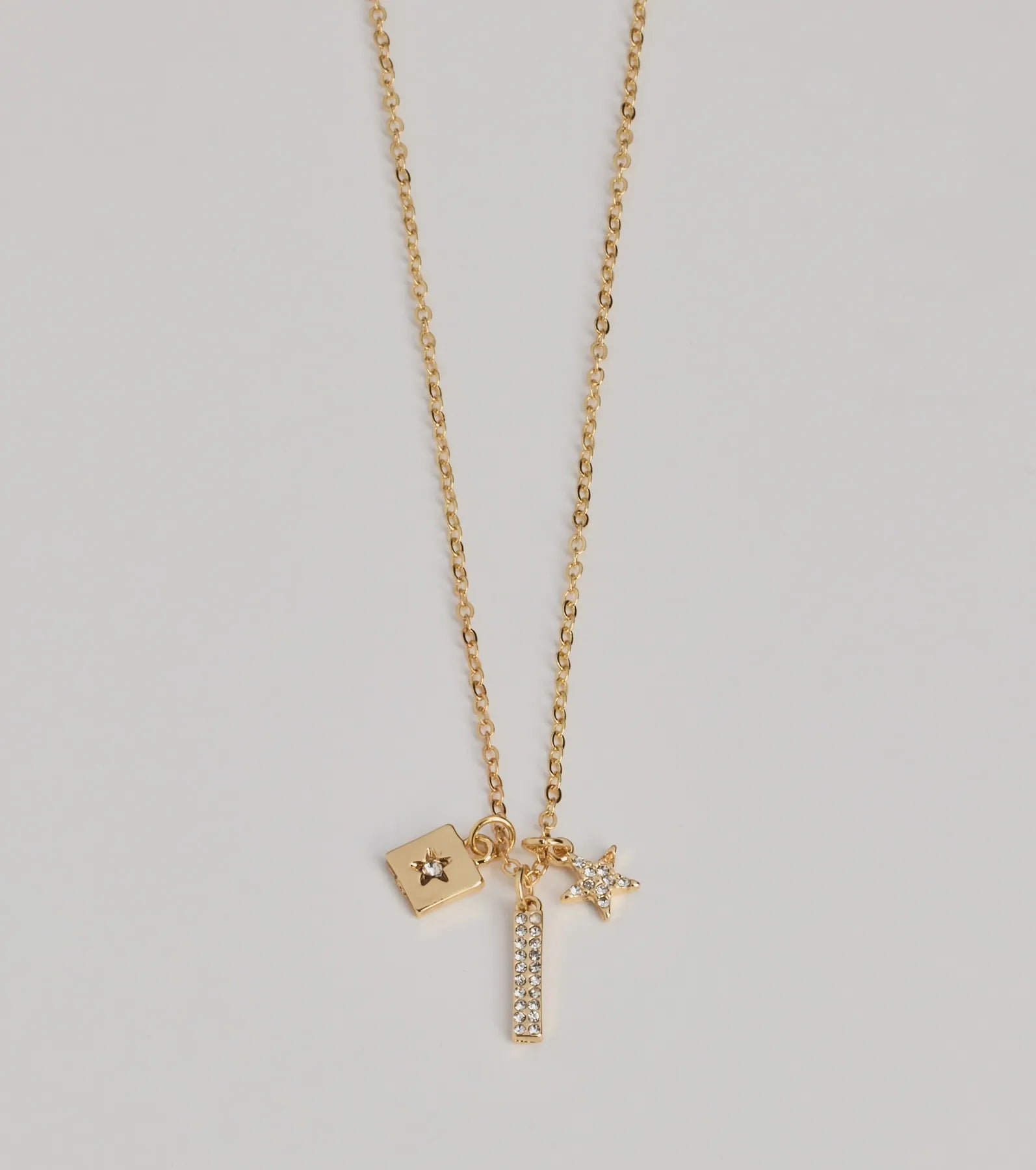 Premium Celestial Charm Necklace with Rhinestone Accents