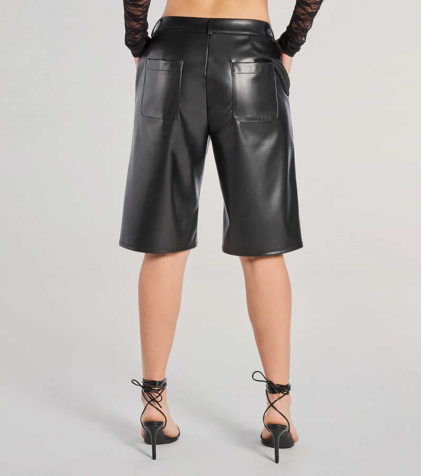 Premium Faux Leather High-Rise Jorts - Ultimate Style & Comfort