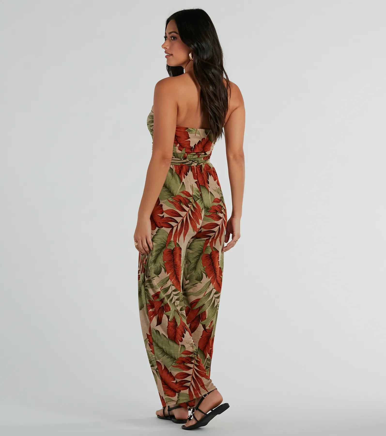 Ultimate Tropical Vacation Jumpsuit - Strapless & Stylish