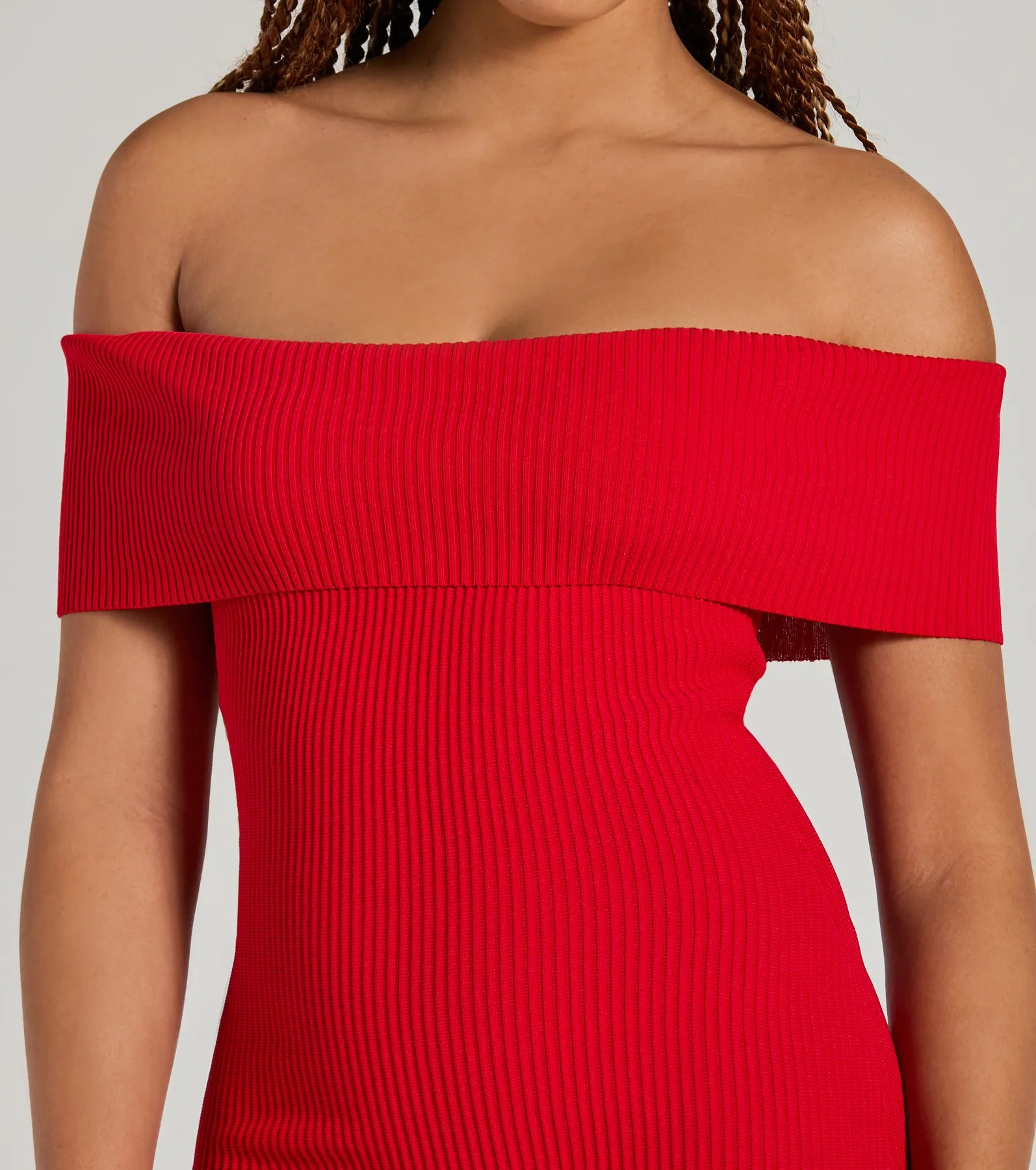 Ultimate Cute Feels Off-The-Shoulder Sweater Dress