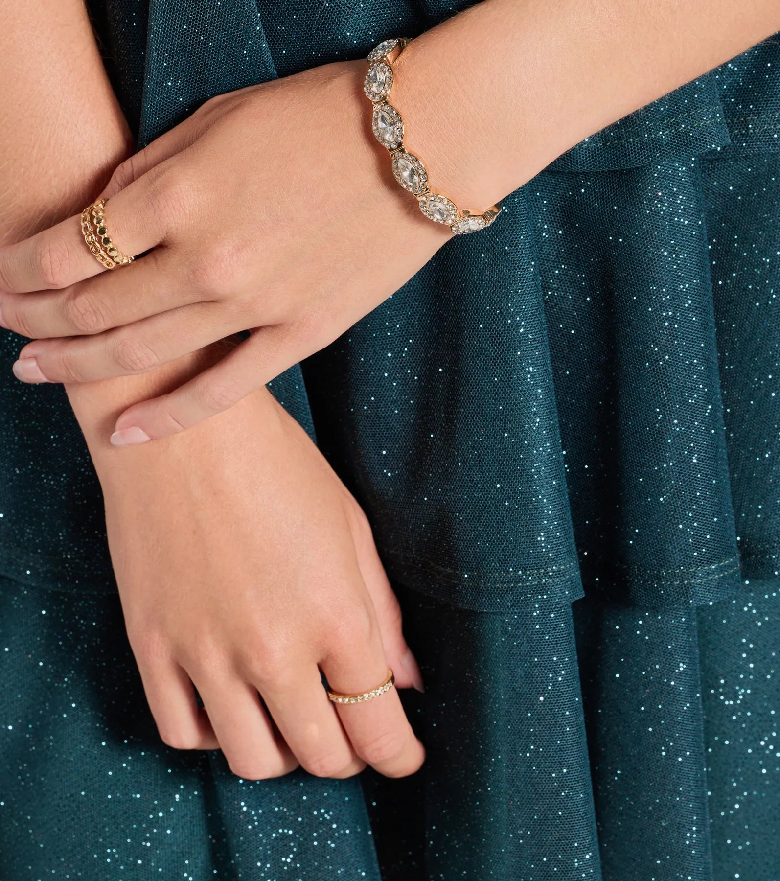 Premium Glittering Rhinestone Stretch Bracelet - Ultimate Elegance