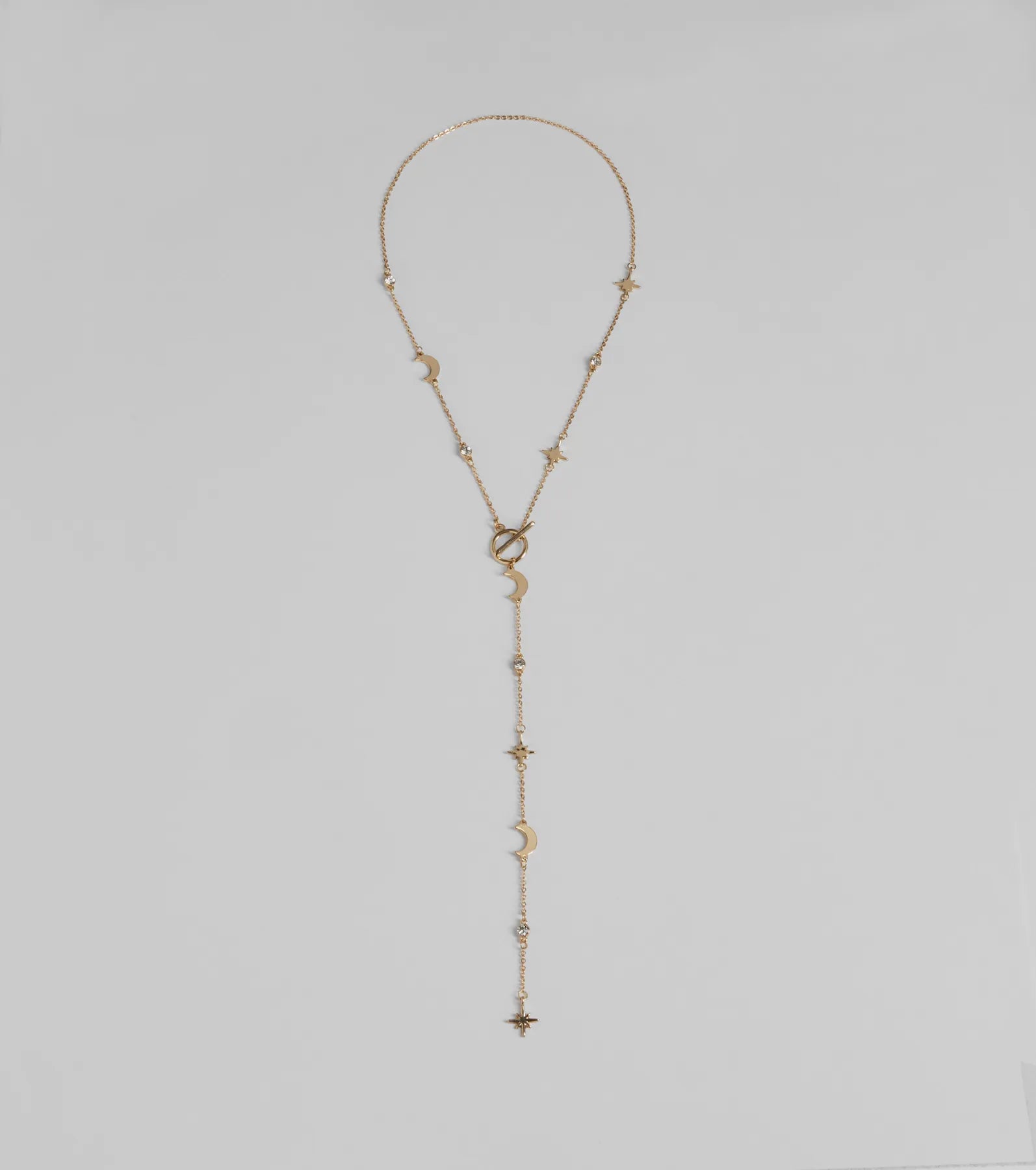 Premium Celestial Charm Lariat Necklace - Dreamy Sparkle Design