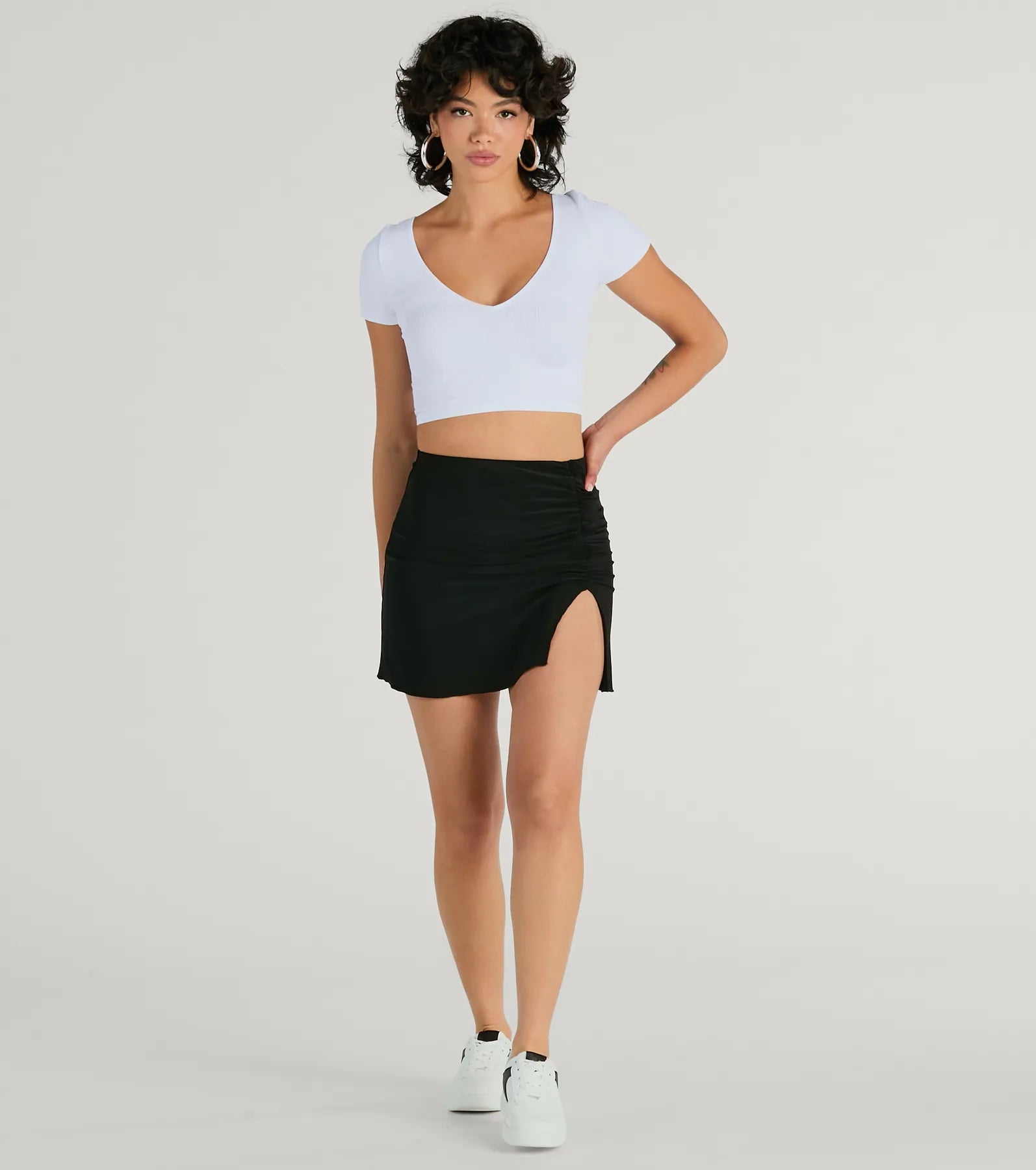 Ultimate High-Rise Slit Bodycon Mini Skirt - Solid Ten Look