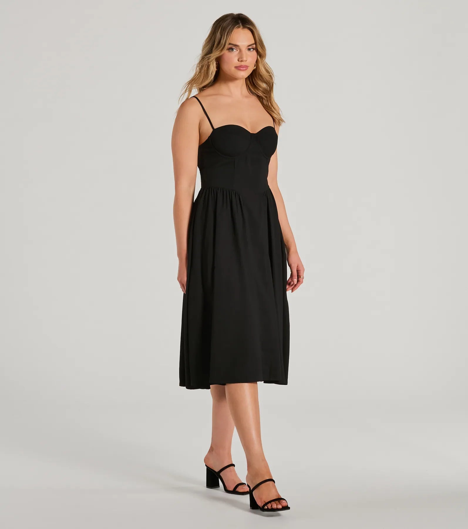 Ultimate Blissful Afternoons Corset A-Line Midi Dress