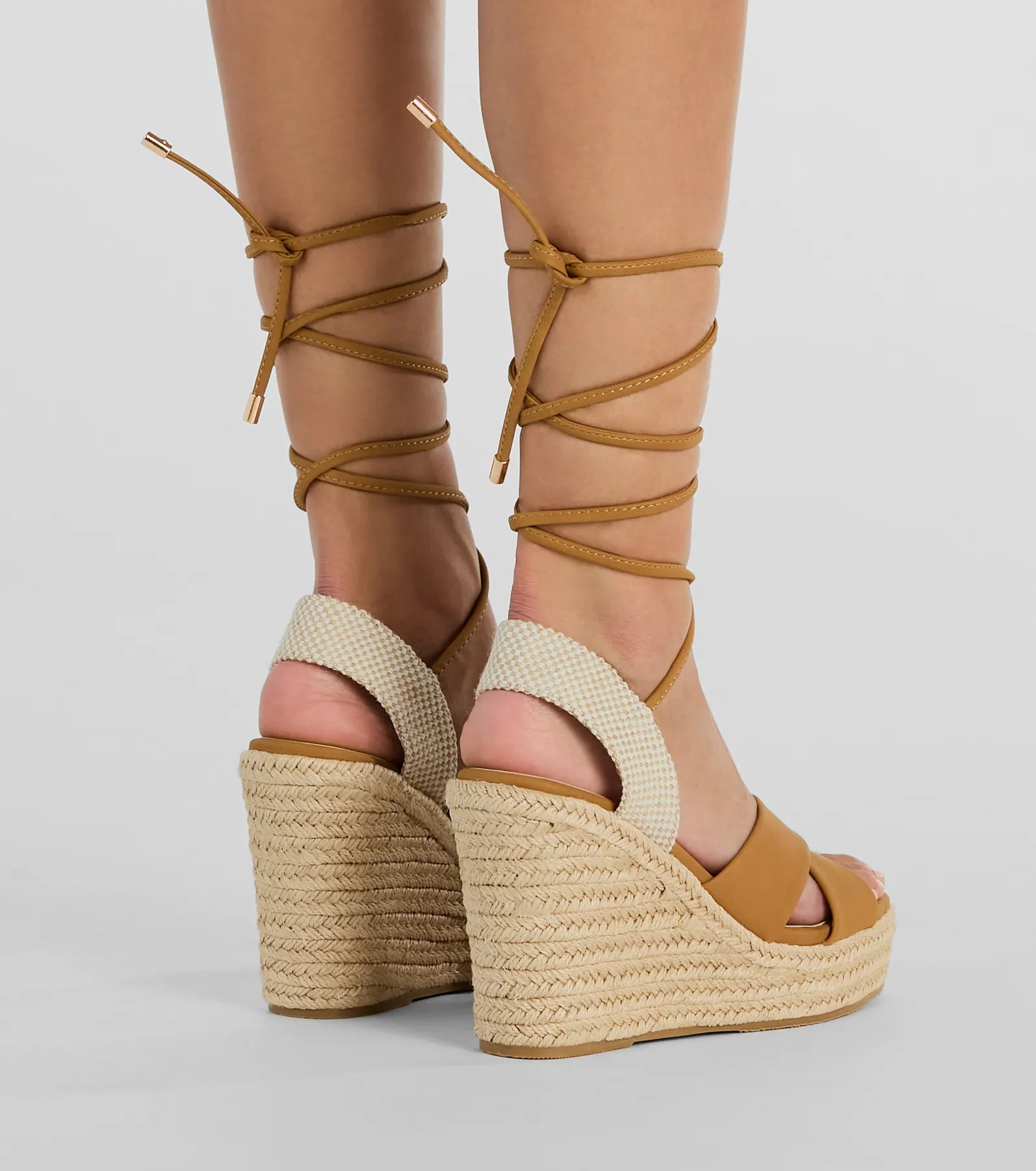 Ultimate Summer Style: Open-Toe Lace-Up Espadrille Wedges